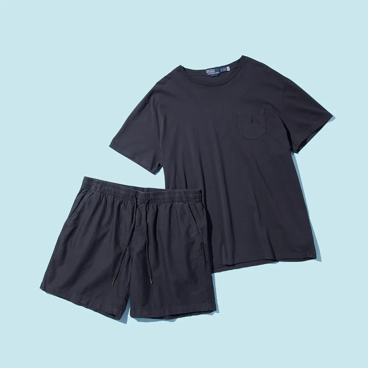 POLO RALPH LAUREN for Ron Herman｜Black Garment Dye T-Shirts・Black Garment Dye Oxford Shorts