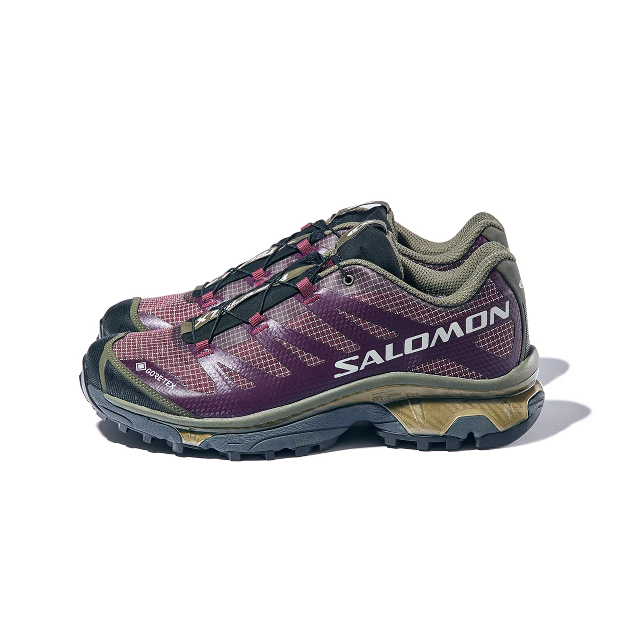 トレンド感のあるパープル×カーキ配色