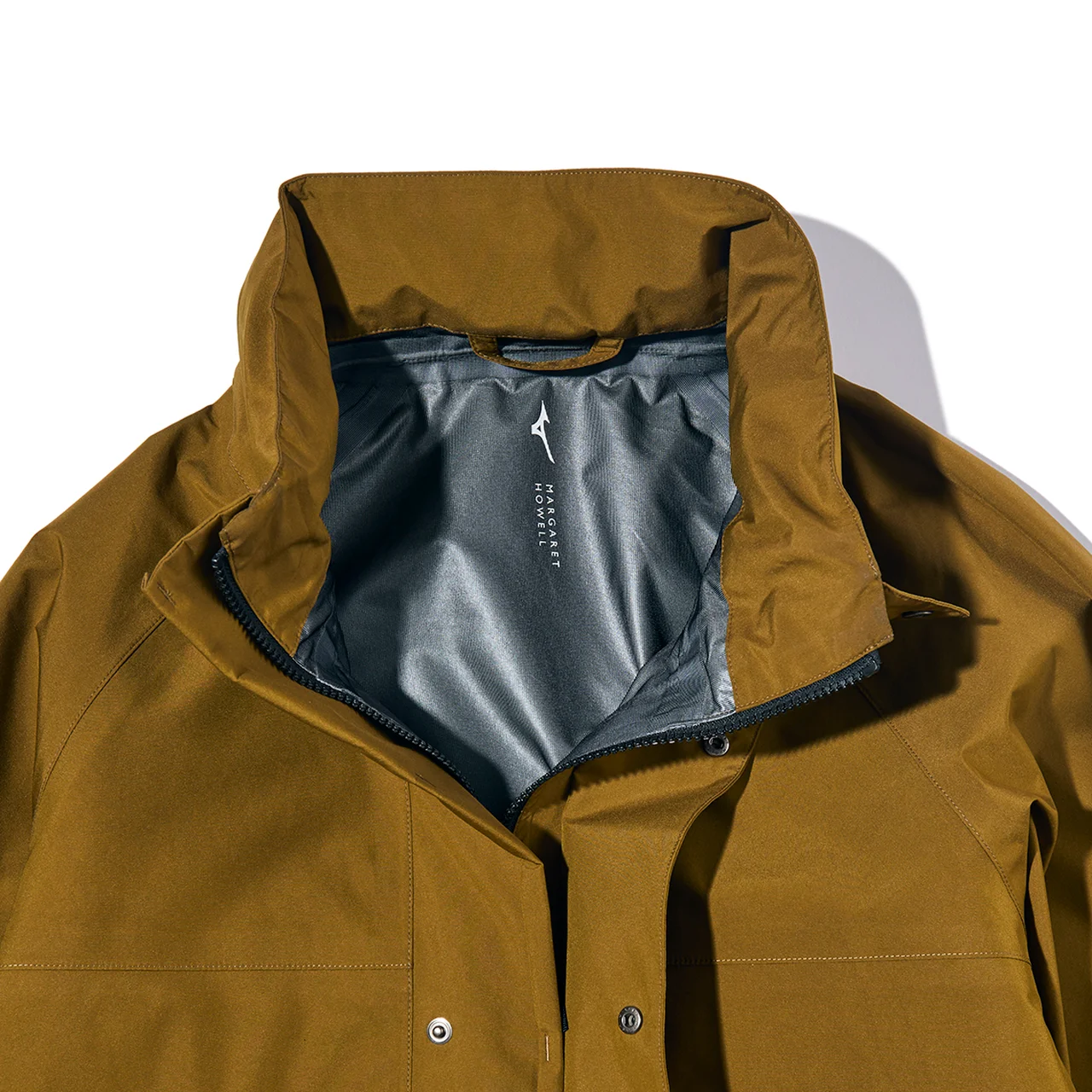 フード内蔵のスタンドカラーや二重の前立て