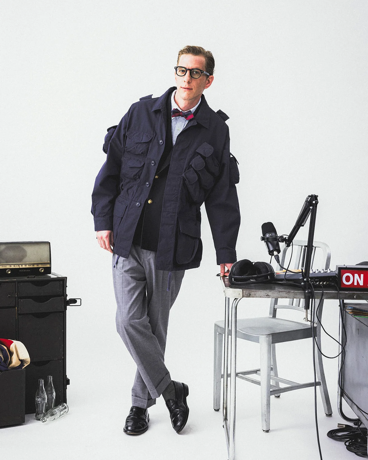 「PEG」のフィールドジャケット「P RADIO JACKET」ネイビー