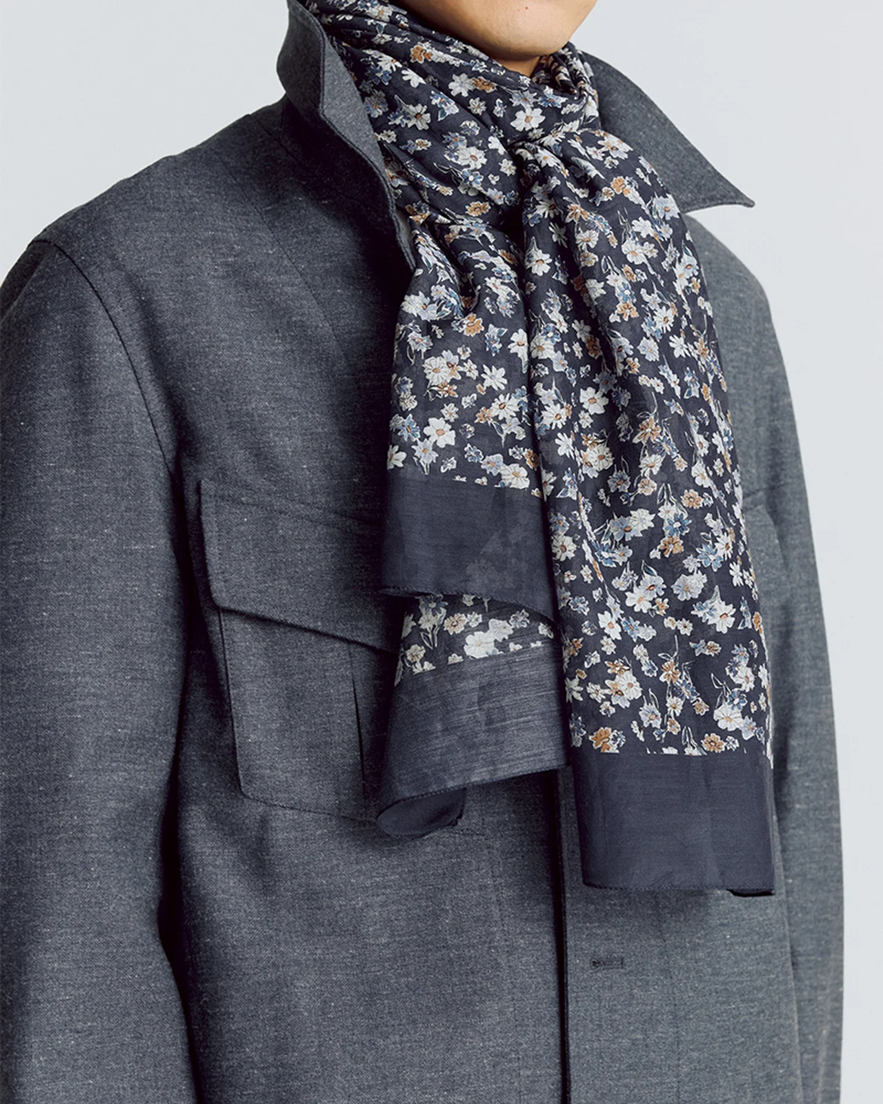 MARCEL LASSANCE cotton stole 着こなし