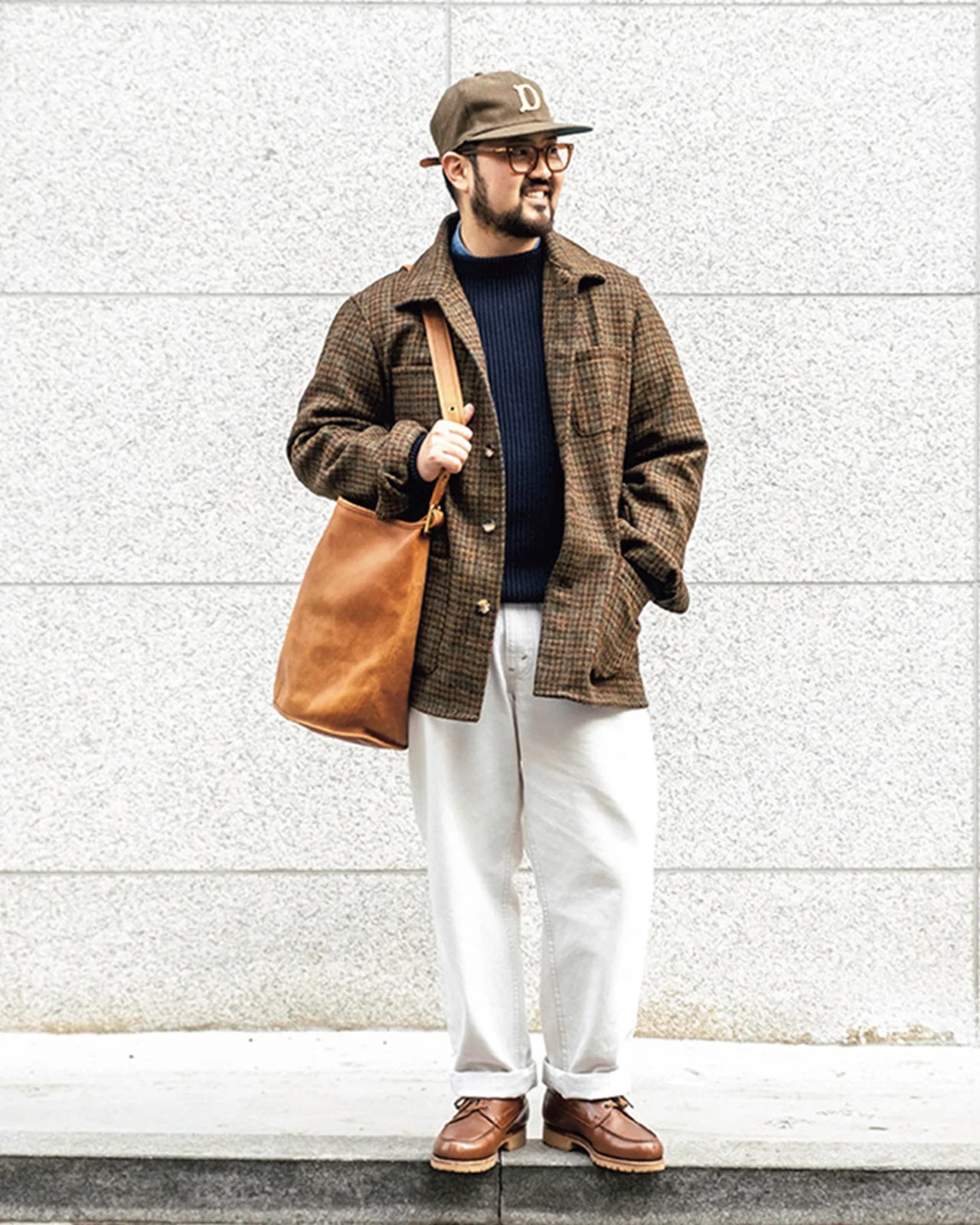 秋口は茶系に白を一点投入しクリーンに