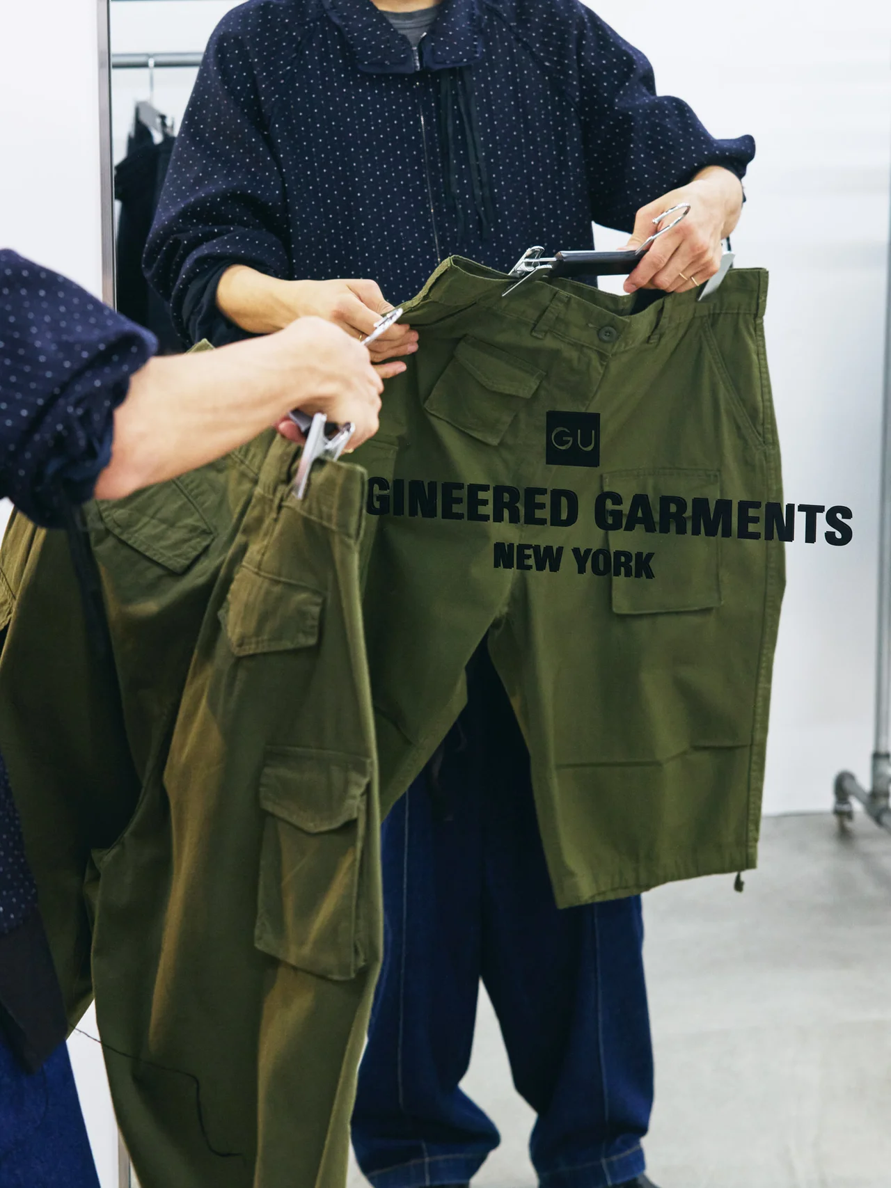 「ジーユー×エンジニアド ガーメンツ」スタイリスト瓜坂拓海　カーゴショーツ