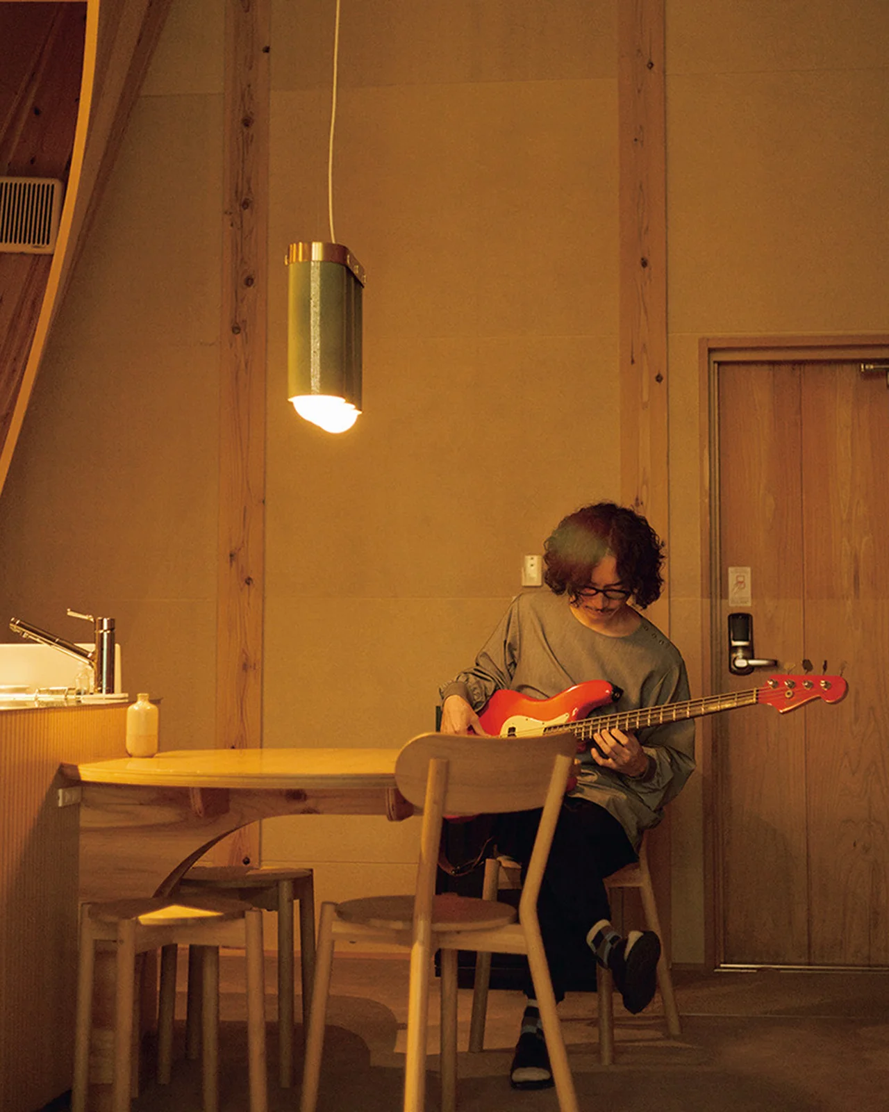 静かにベースと向き合える空間