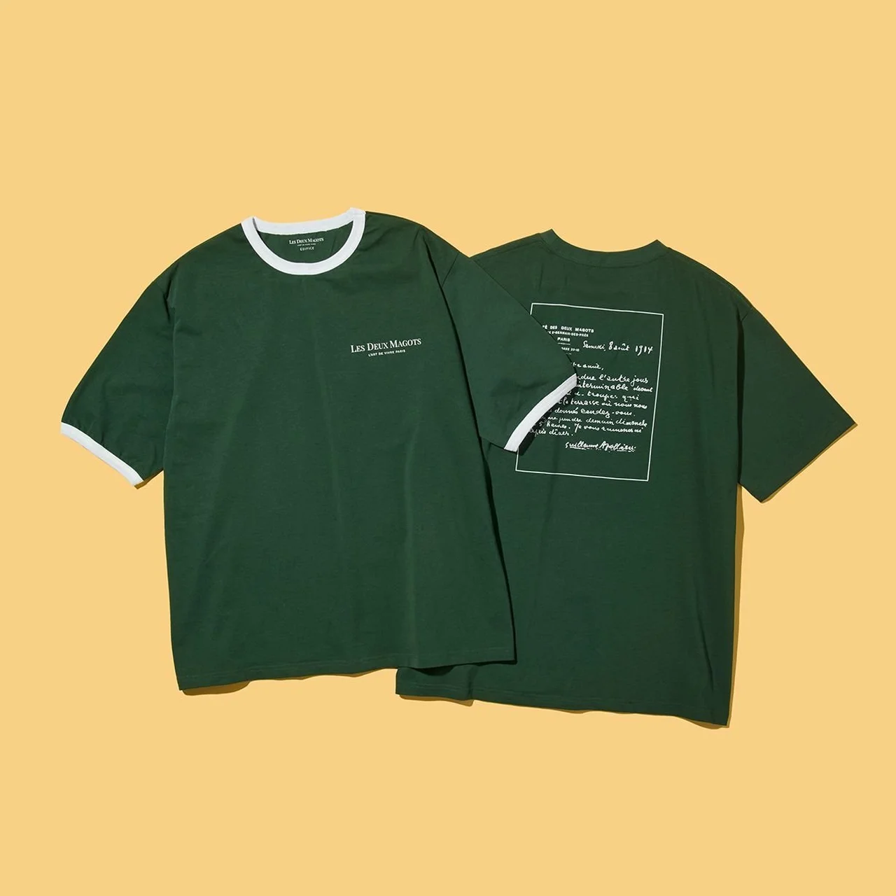パリの歴史あるカフェ「ドゥマゴ」とのコラボTシャツ