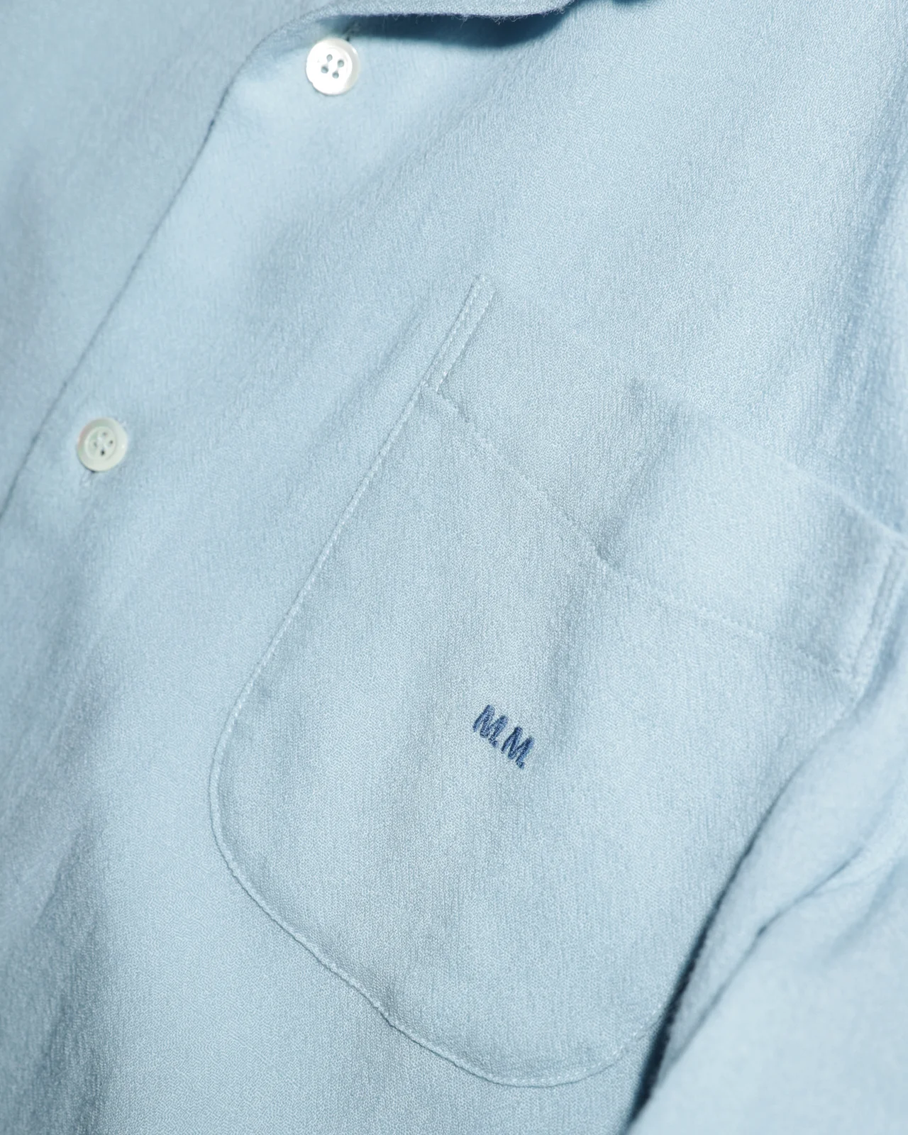 Maison Margielaのブルーシャツ ポケット