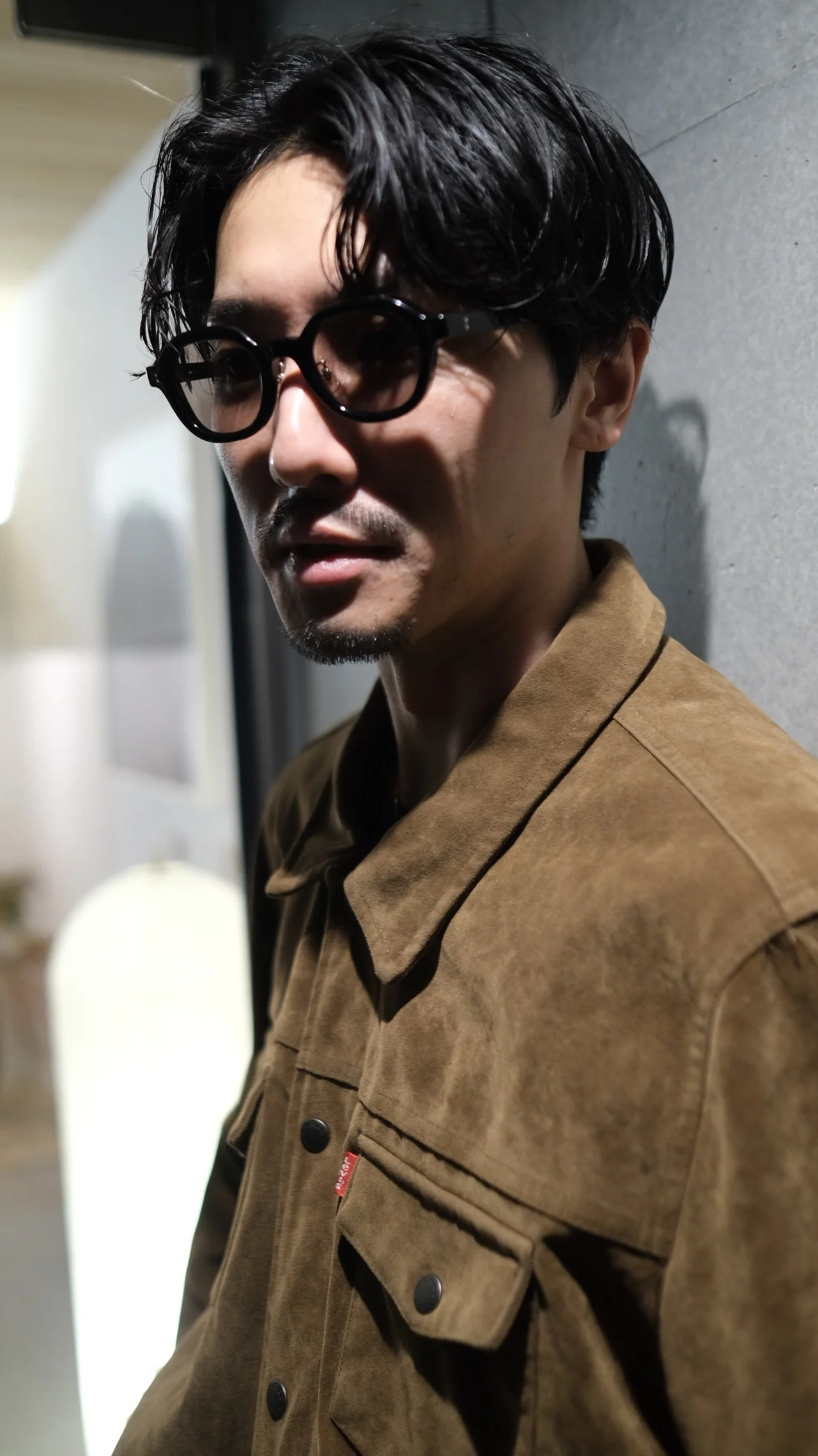 大人のセンターパート メンズヘア