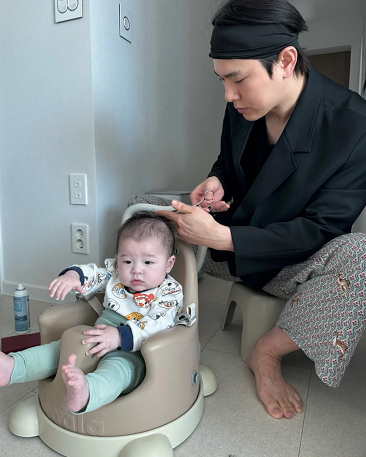 6カ月になる息子の髪の毛を初めてカット