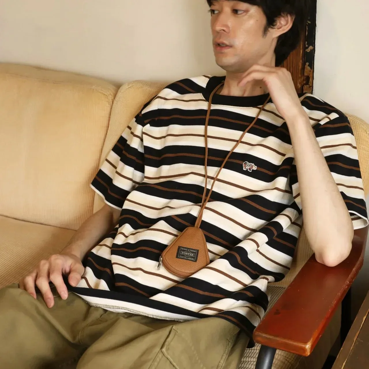 【ポーター】大人の吉田カバンBEST30｜手ぶら派の正解。首から提げるレザーキーパック「CALM」【PORTER】②