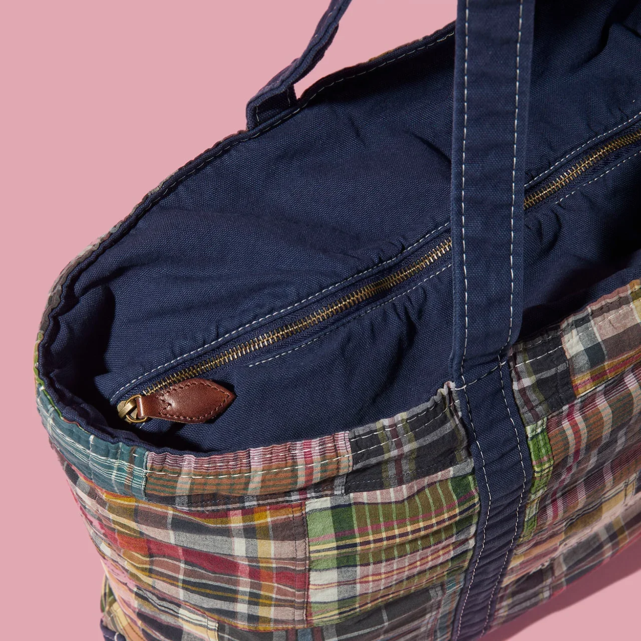 POLO RALPH LAUREN｜PATCHWORK MADRAS TOTE