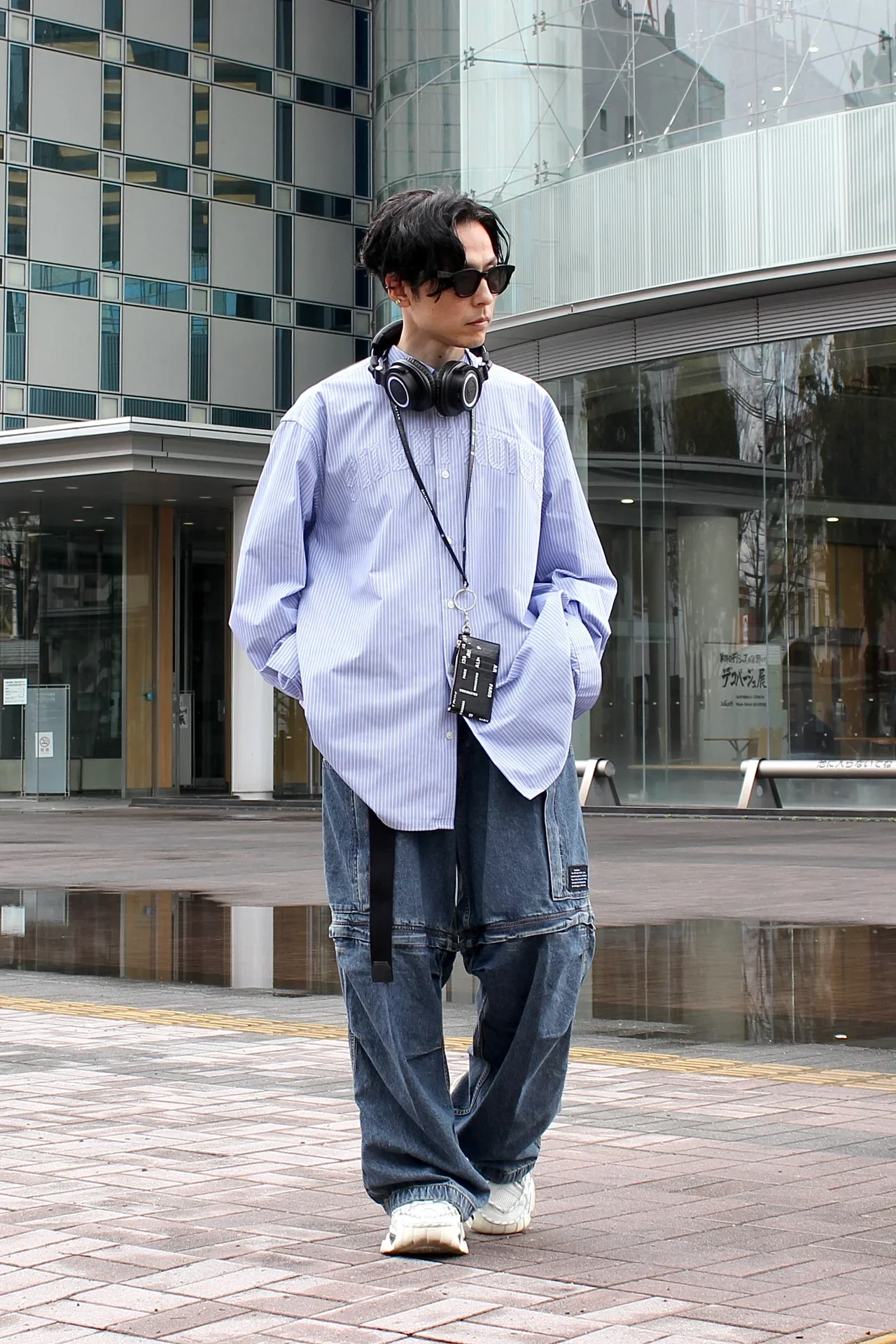 40代男性におすすめ！「GU」の新ライン「UG」のシャツとソックスのコーディネート①