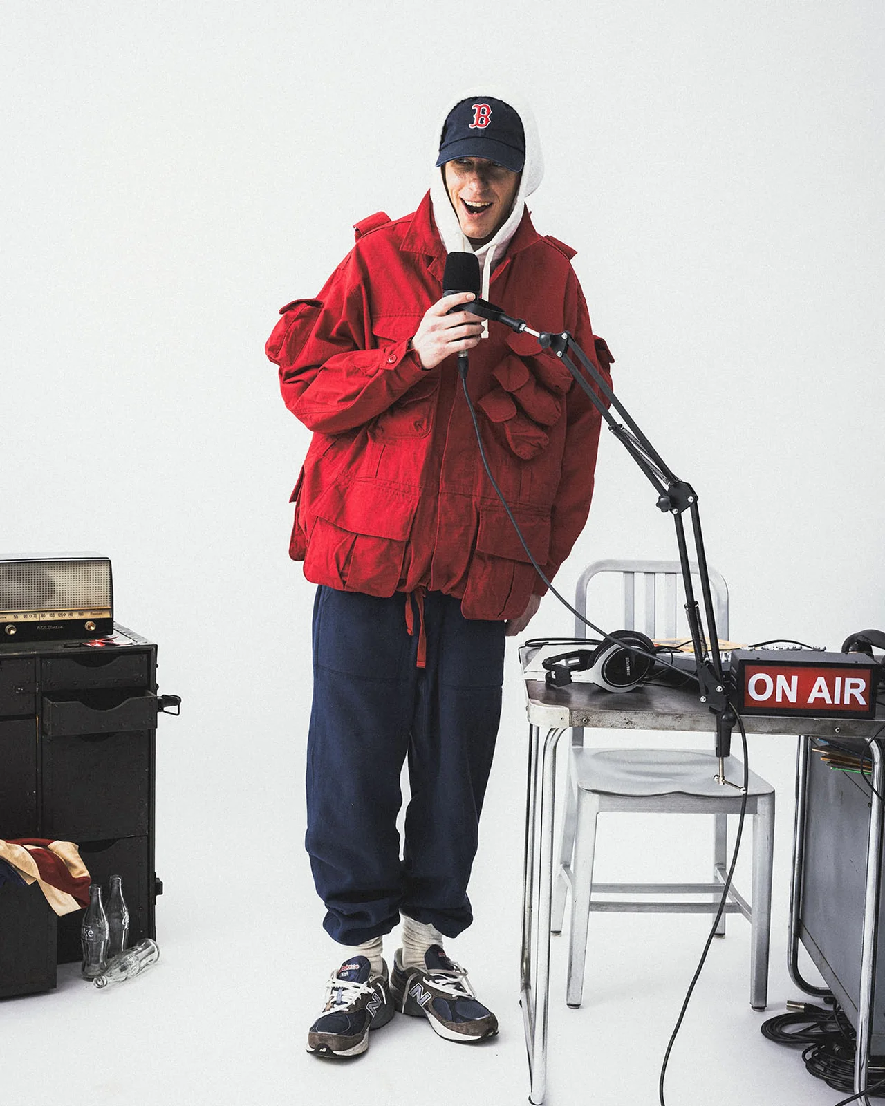 「PEG」のフィールドジャケット「P RADIO JACKET」レッド