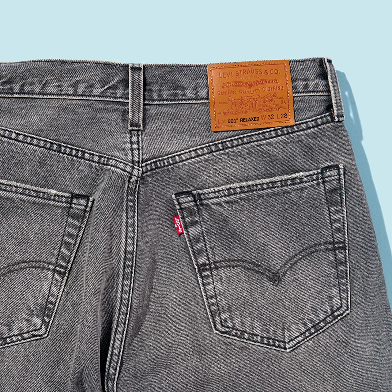 501リラックスドのブラックアッシュセルビッジ