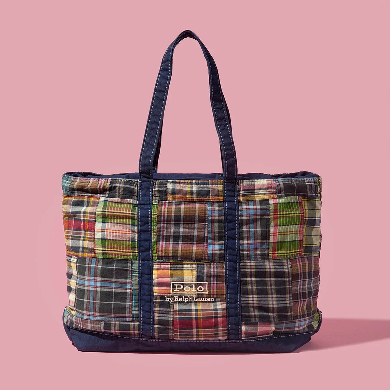 POLO RALPH LAUREN｜PATCHWORK MADRAS TOTE