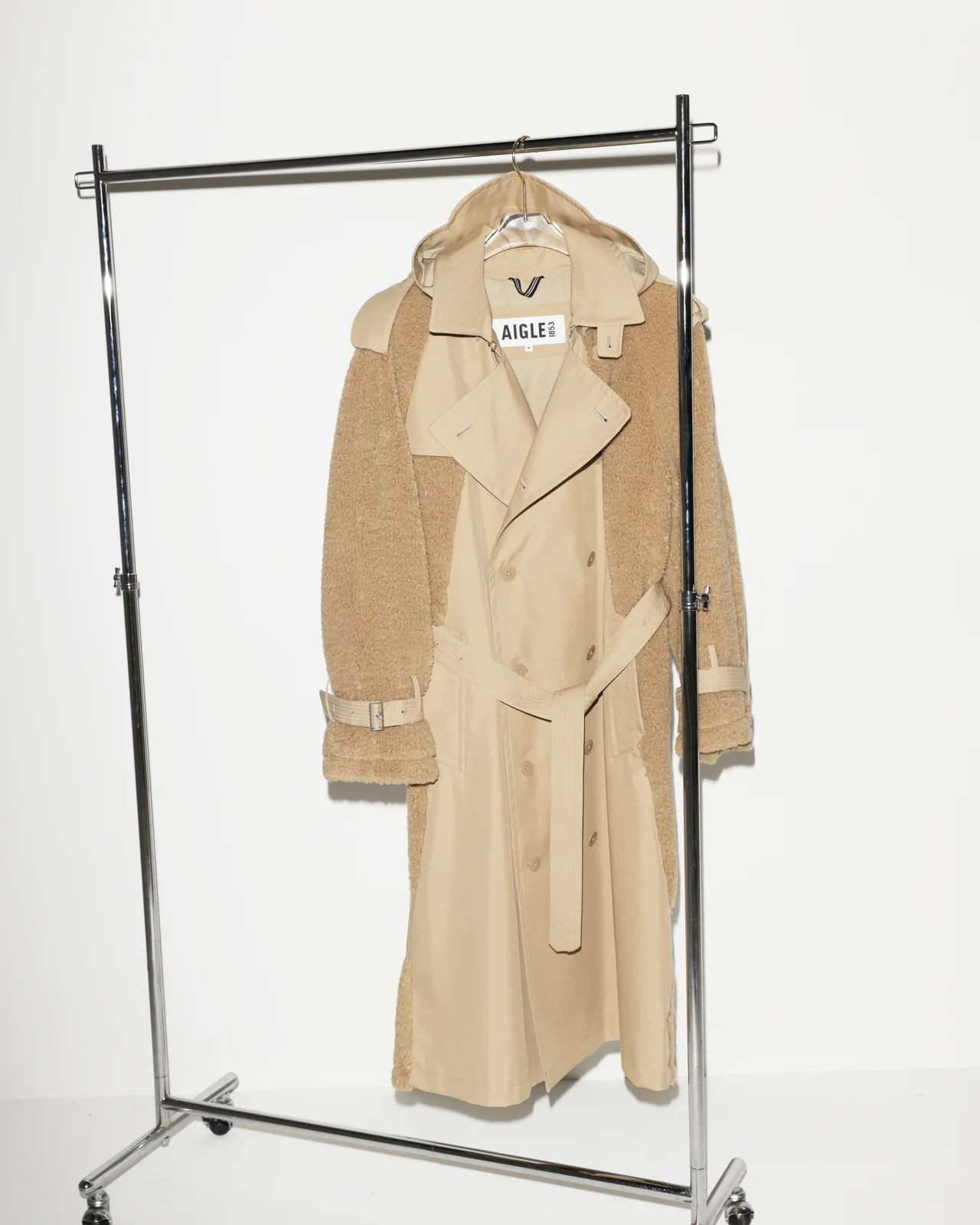 AIGLE by SETCHUのミックスメディア トレンチコート