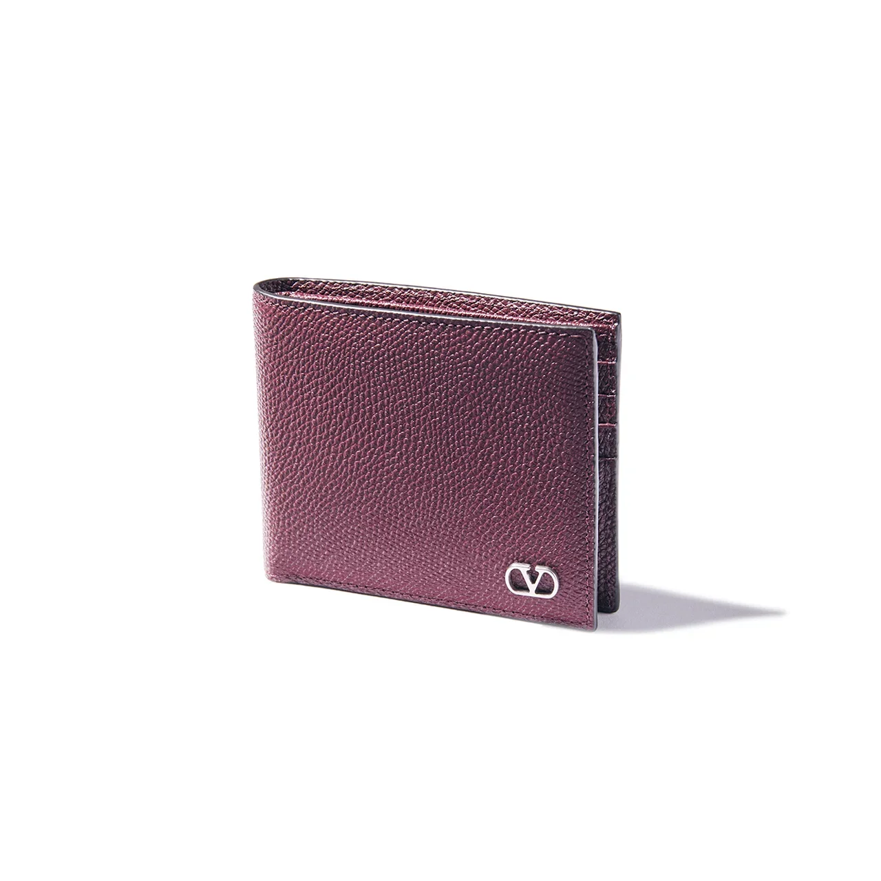VALENTINO GARAVANI｜Vlogo Signature Grainy Calfskin Wallet