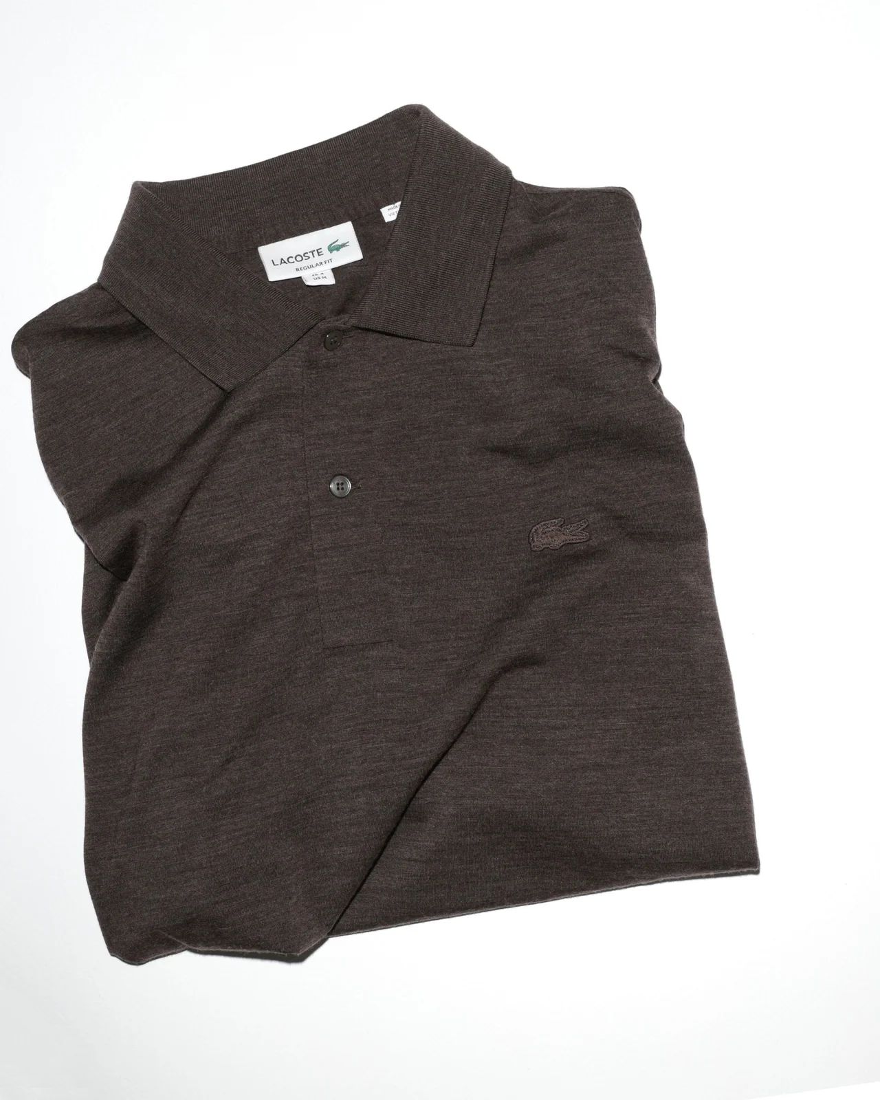 LACOSTEのロングスリーブ ウールポロシャツ