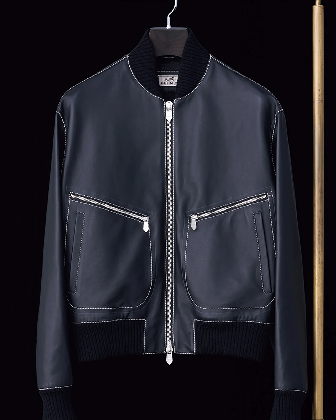 HERMÈS｜レザーブルゾン