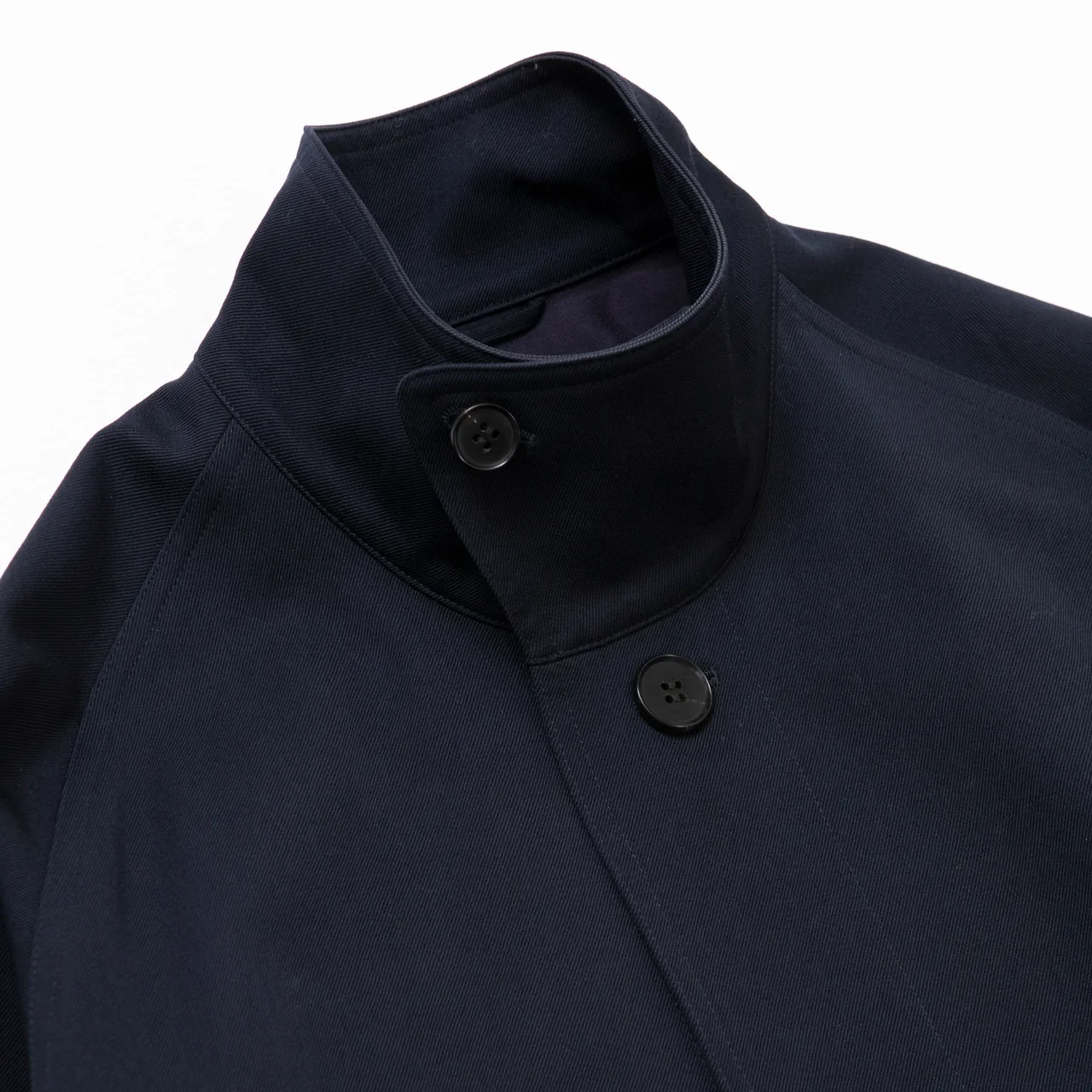 CABaN|ウールギャバジン スタンドカラーコート