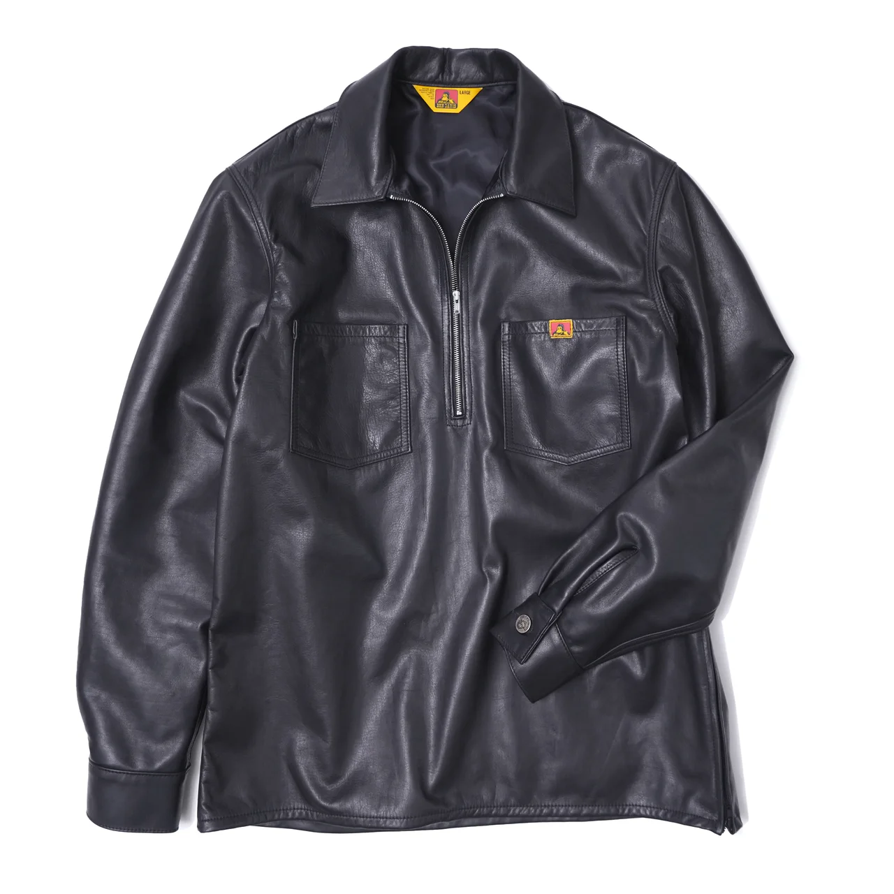 Leather Half Zip Shirt