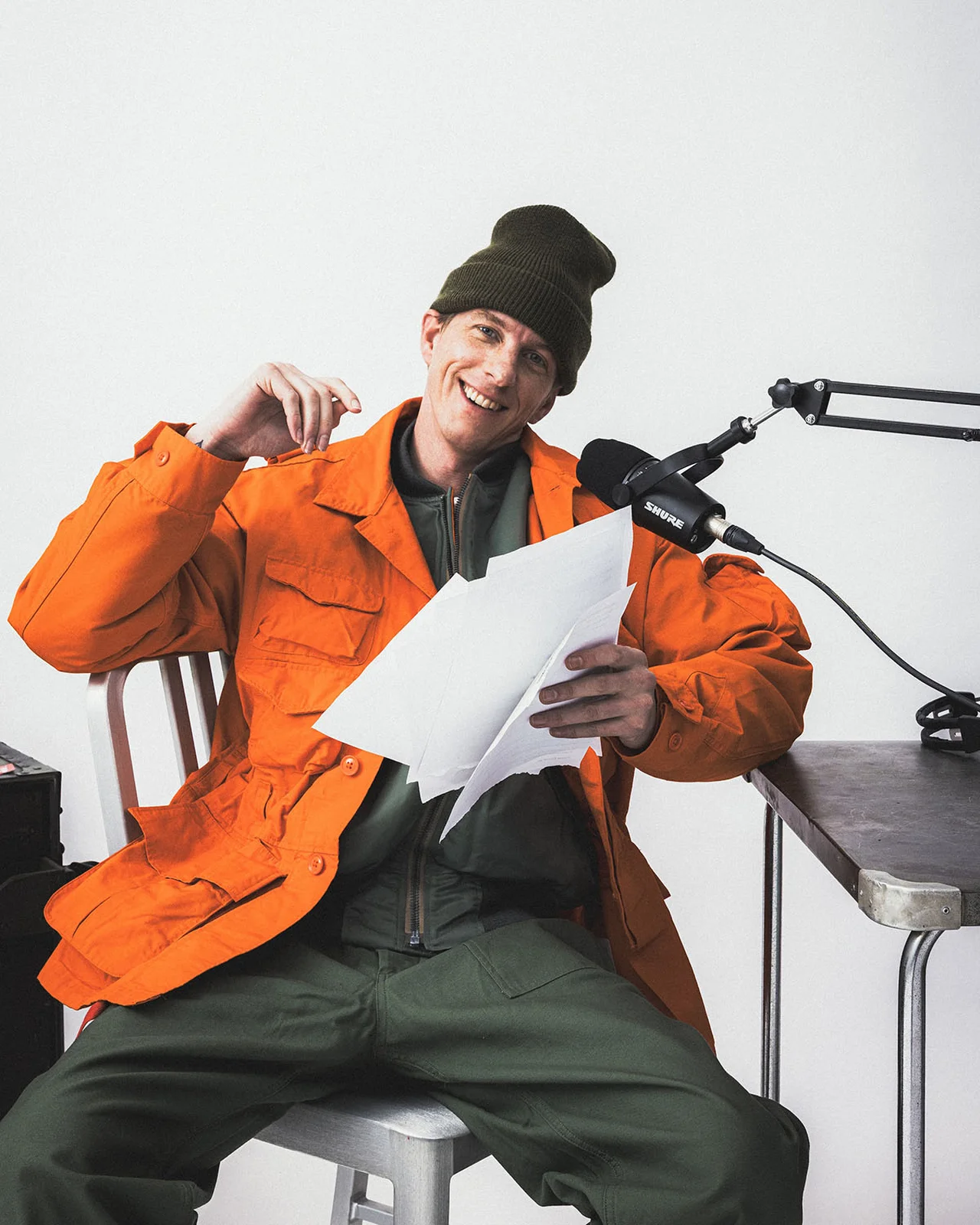 「PEG」のフィールドジャケット「P RADIO JACKET」オレンジ