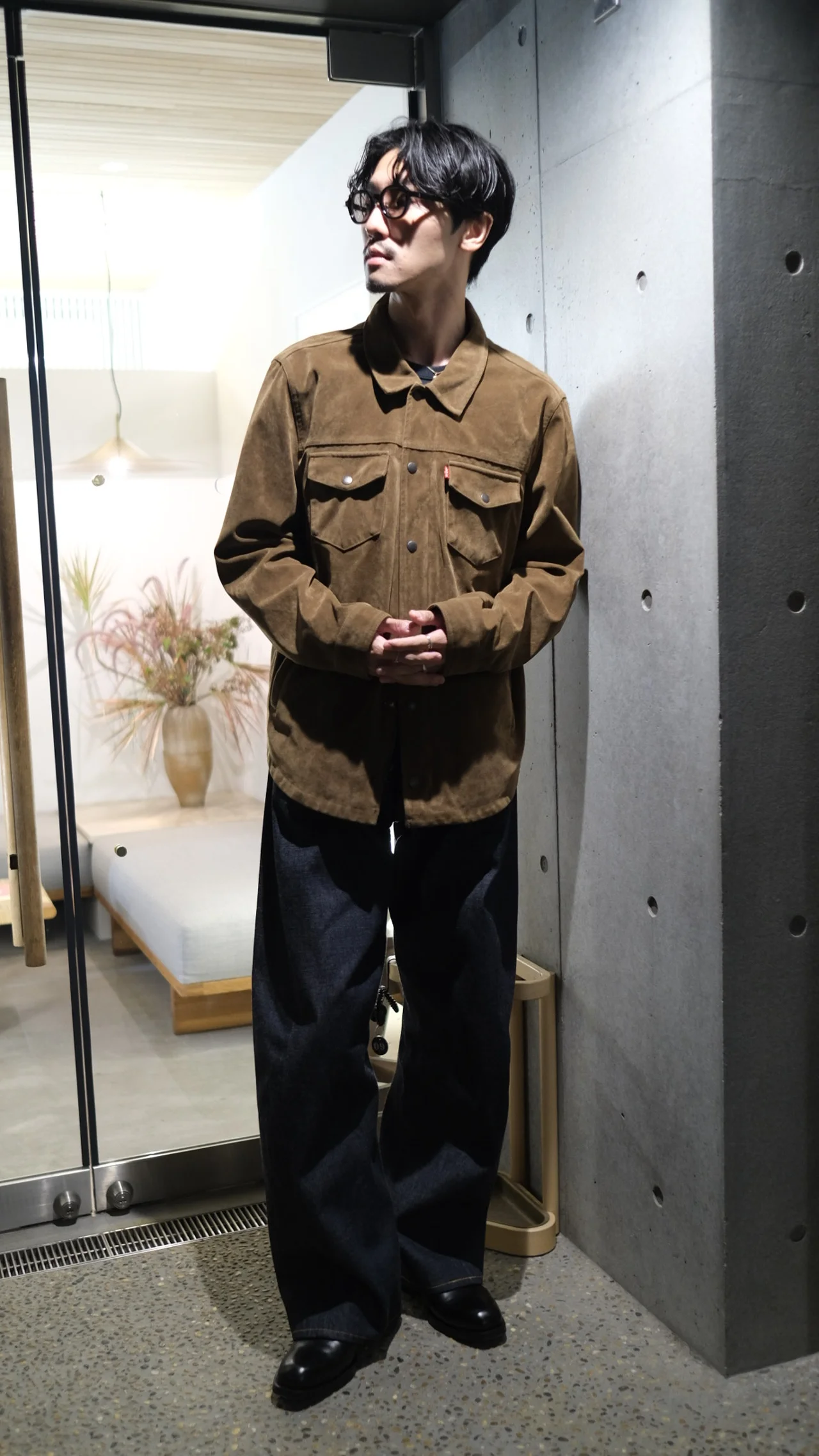 大人のセンターパート メンズヘア