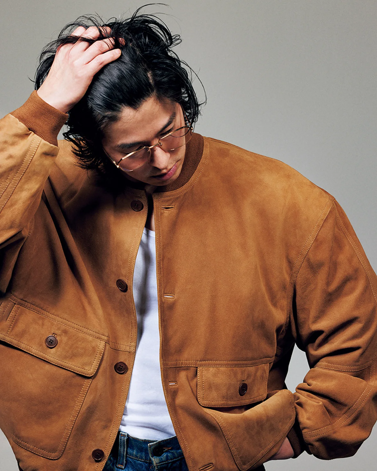 レザーブルゾン