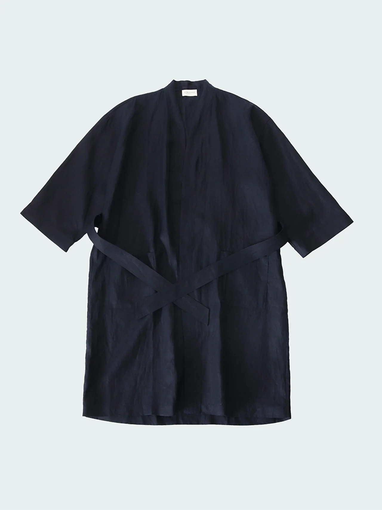 〈GOWN〉ボタニカルダイ　スムースリネンガウン