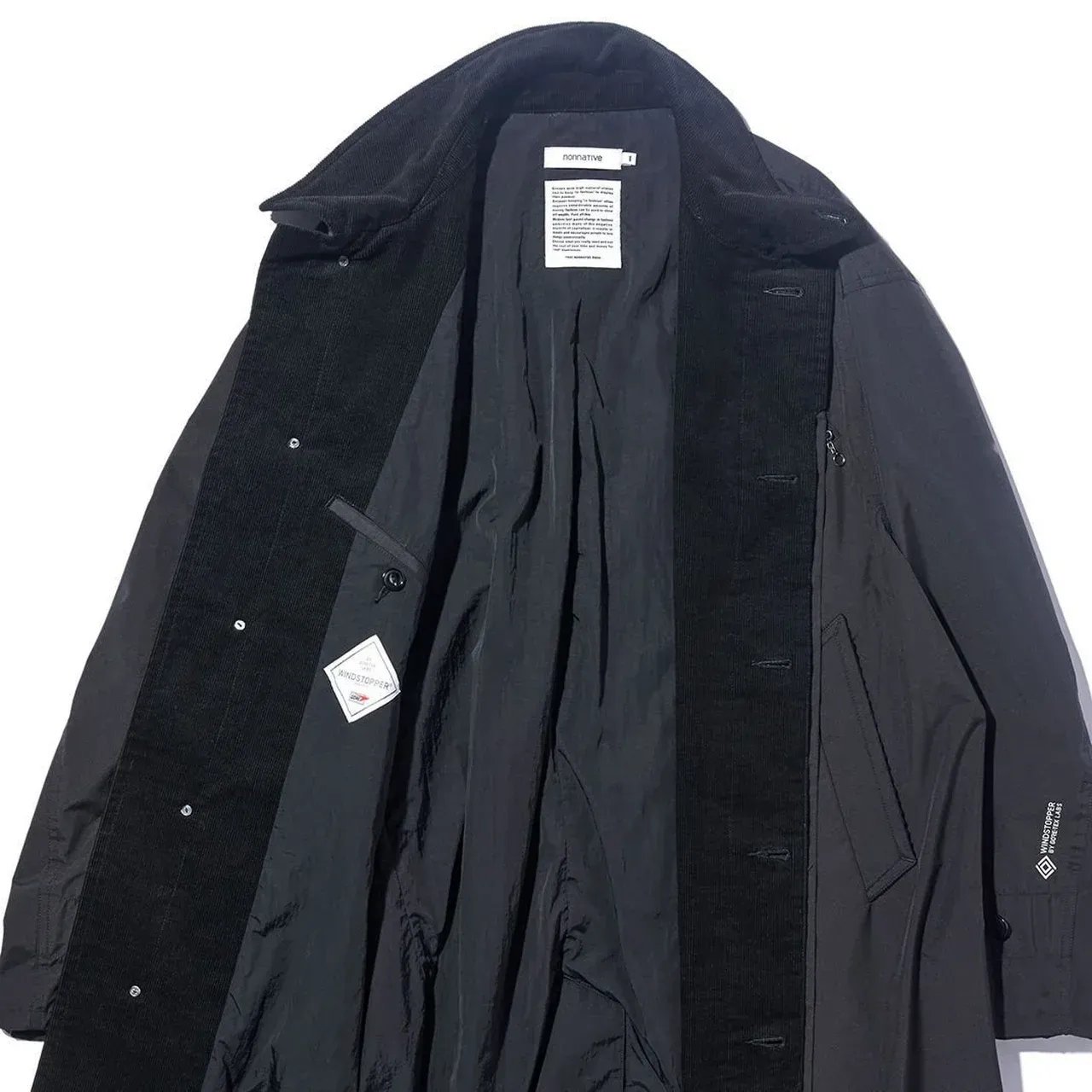 nonnative|OFFICER LONG COAT POLY TAFFETA WINDSTOPPER® 2L