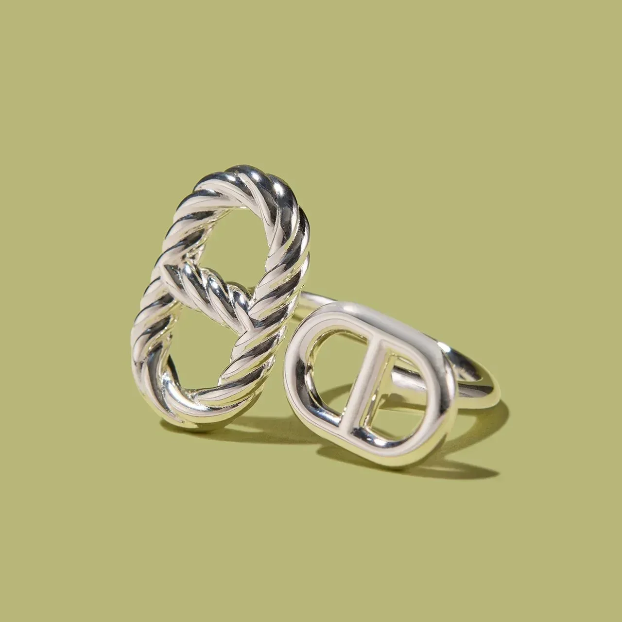 エルメス Ring ‘Chaîne d’Ancre Alea Ⅱ’ Torsade