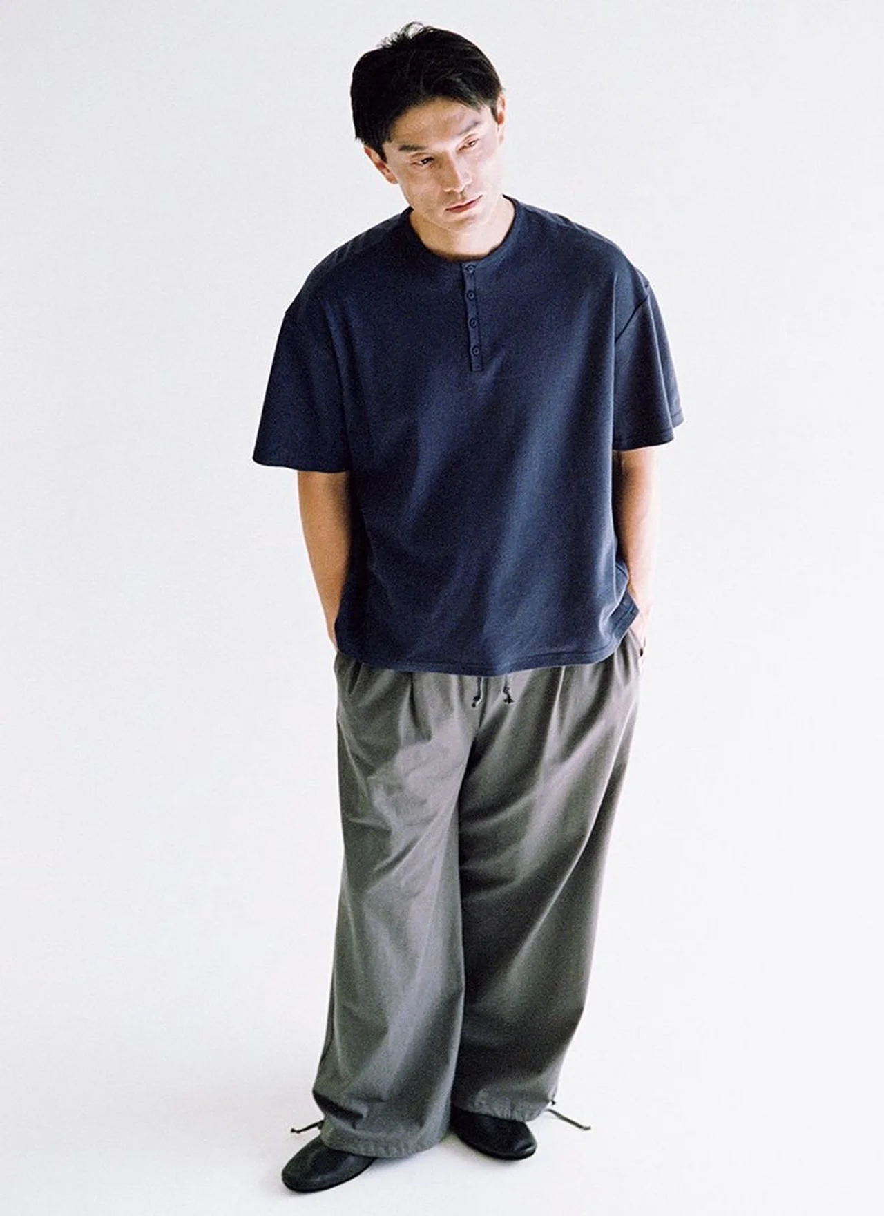 ENSULO｜ヘンリーネックTシャツ