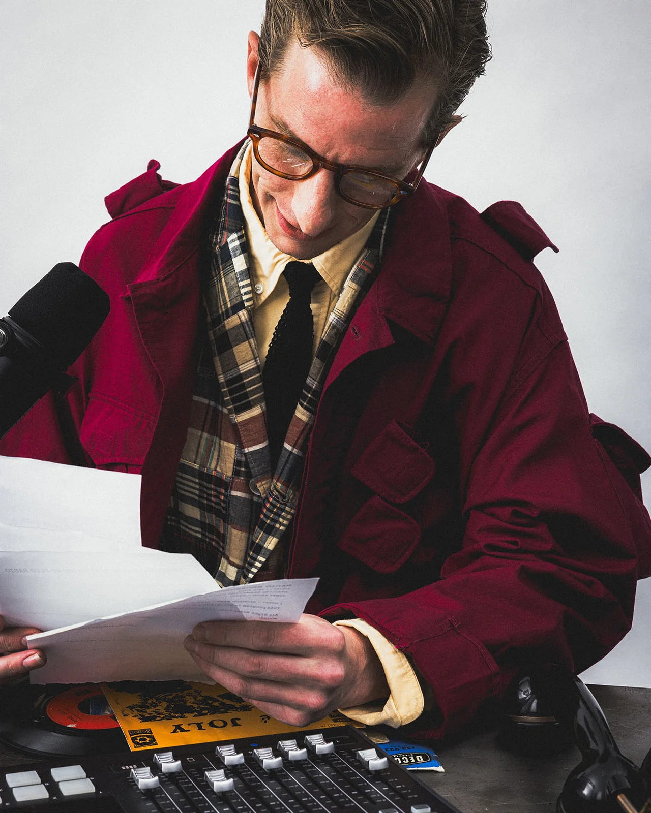 「PEG」のフィールドジャケット「P RADIO JACKET」バーガンディー