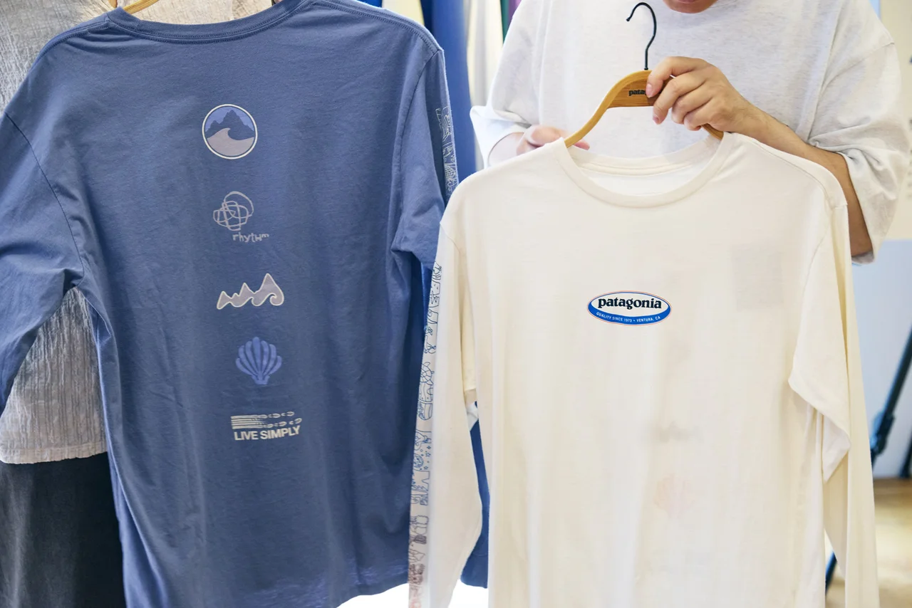 パタゴニアのメンズ・ロングスリーブ・ロング・ウェイ・ラウンド・オーガニック・Tシャツ