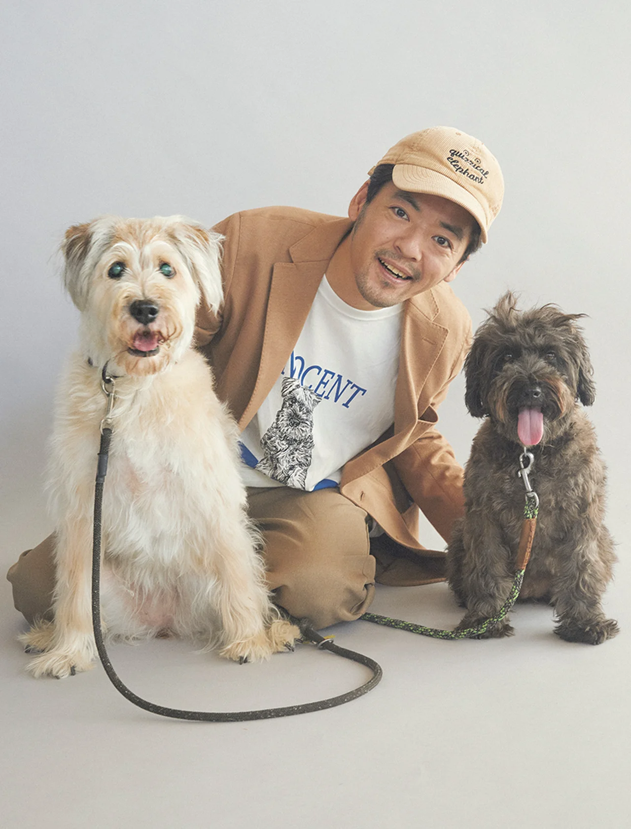 七尾旅人と妹犬&子犬
