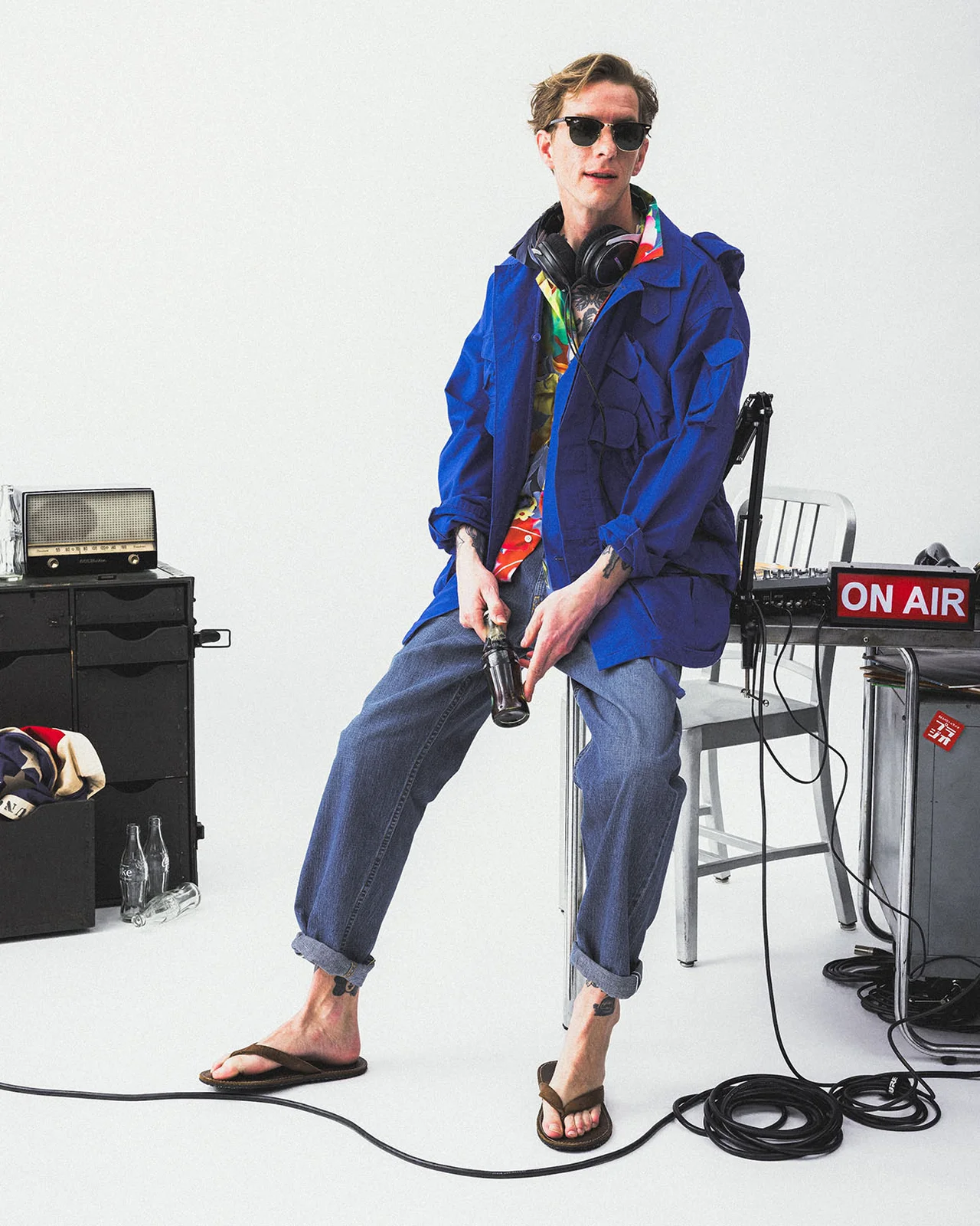 「PEG」のフィールドジャケット「P RADIO JACKET」ブルー