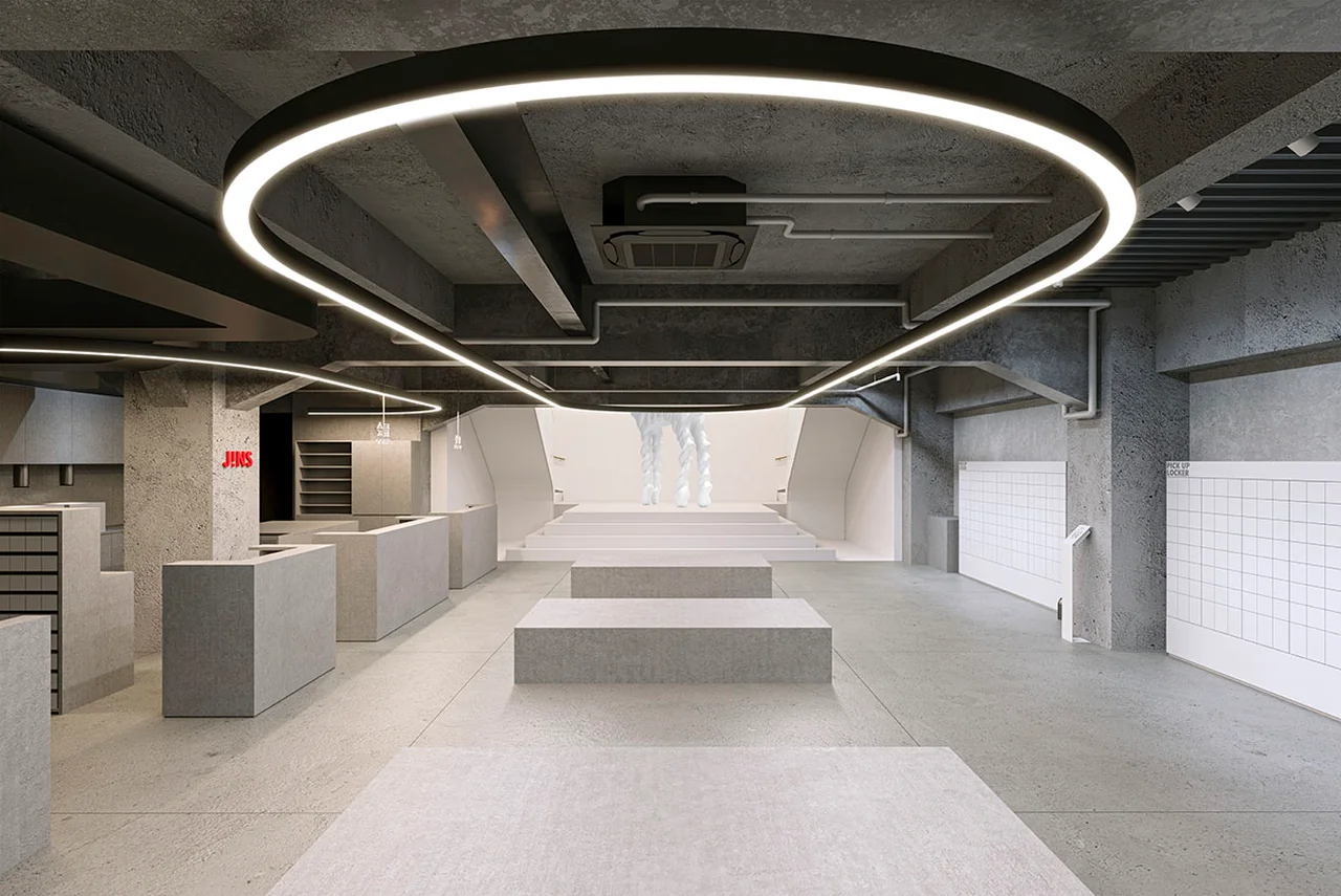 JINS銀座店の地下1階フロア