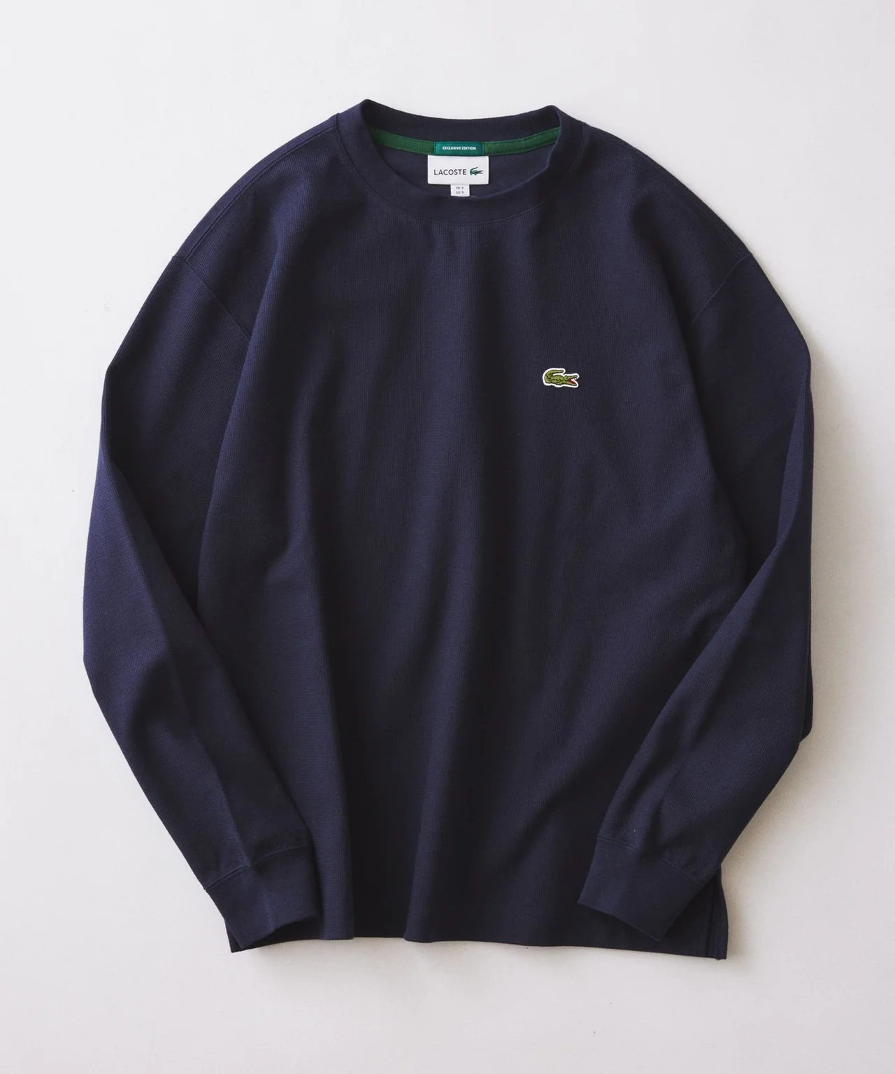 Milano Rib Crew Neck Long Sleeve T-shirtのネイビー