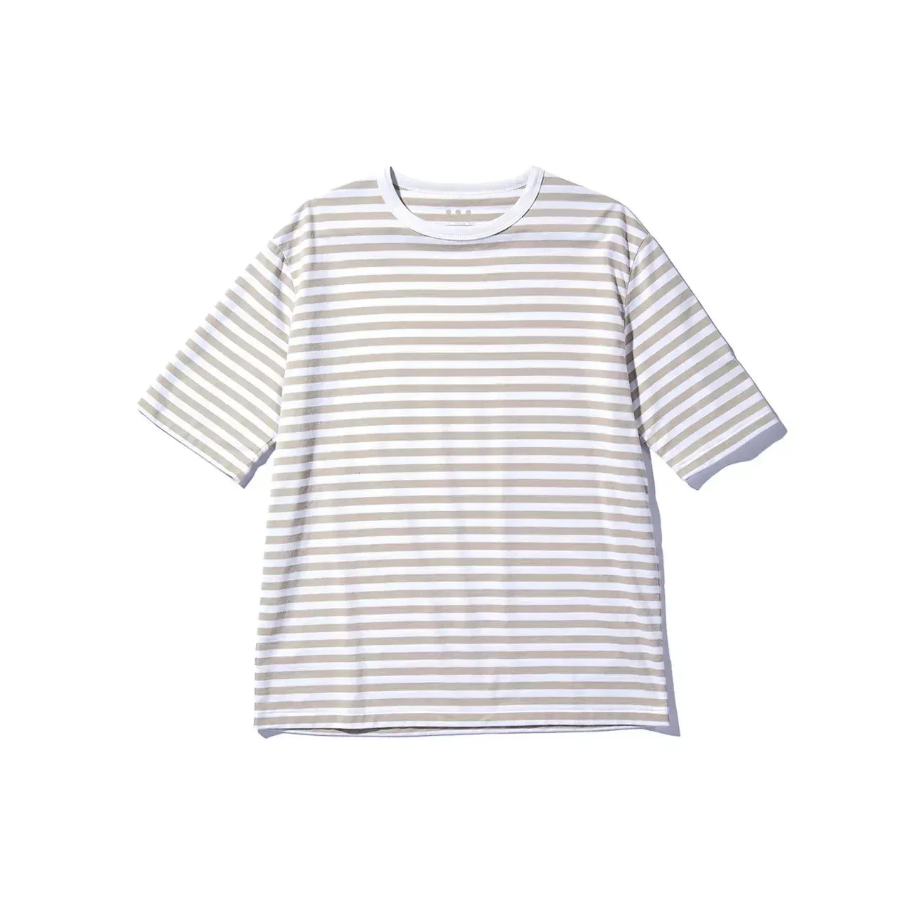 three dots｜Powdery cotton border s/s T・border polo・s/s crew T