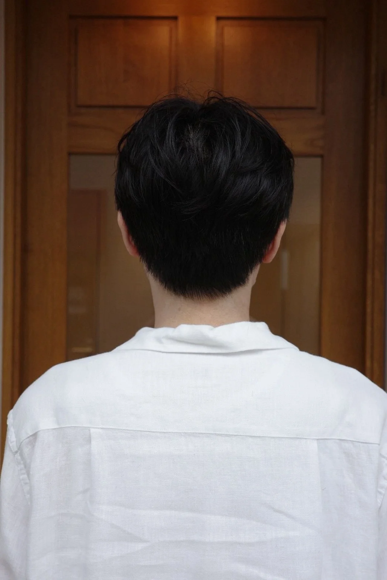 メンズヘア ナチュラルなショートヘアの後ろ