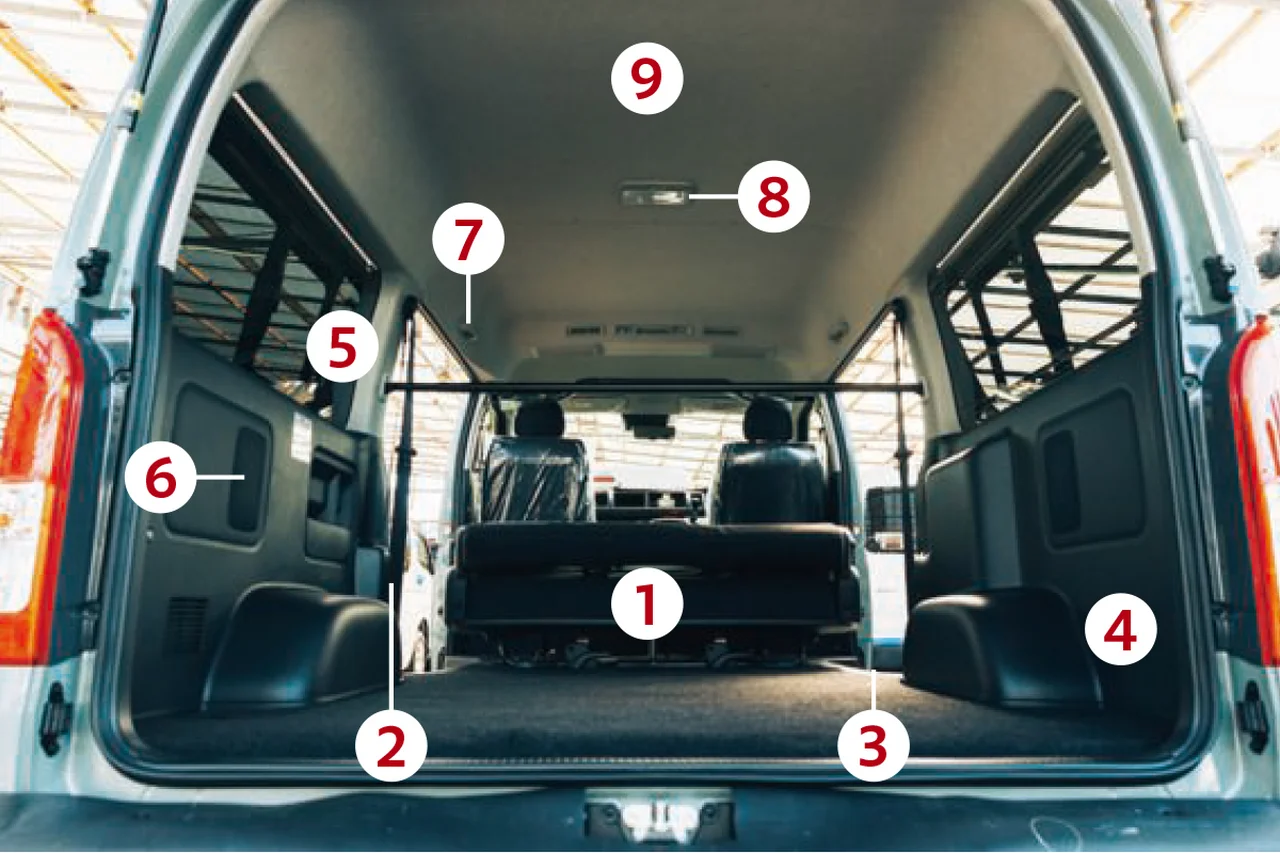 リア内装パーツを取り外した順番