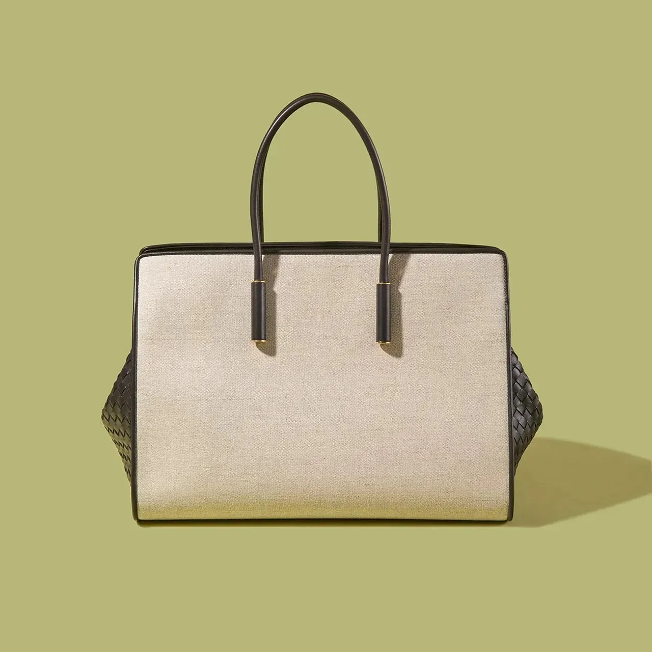 BOTTEGA VENETA|BARBARA TOTE CANVAS/INTR. NAPPA FLUFFY