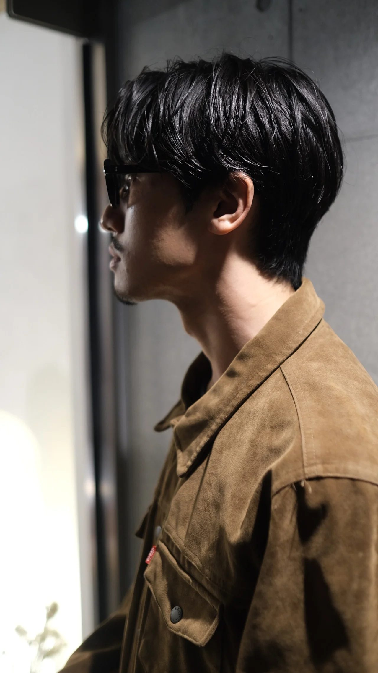 大人のセンターパート メンズヘア