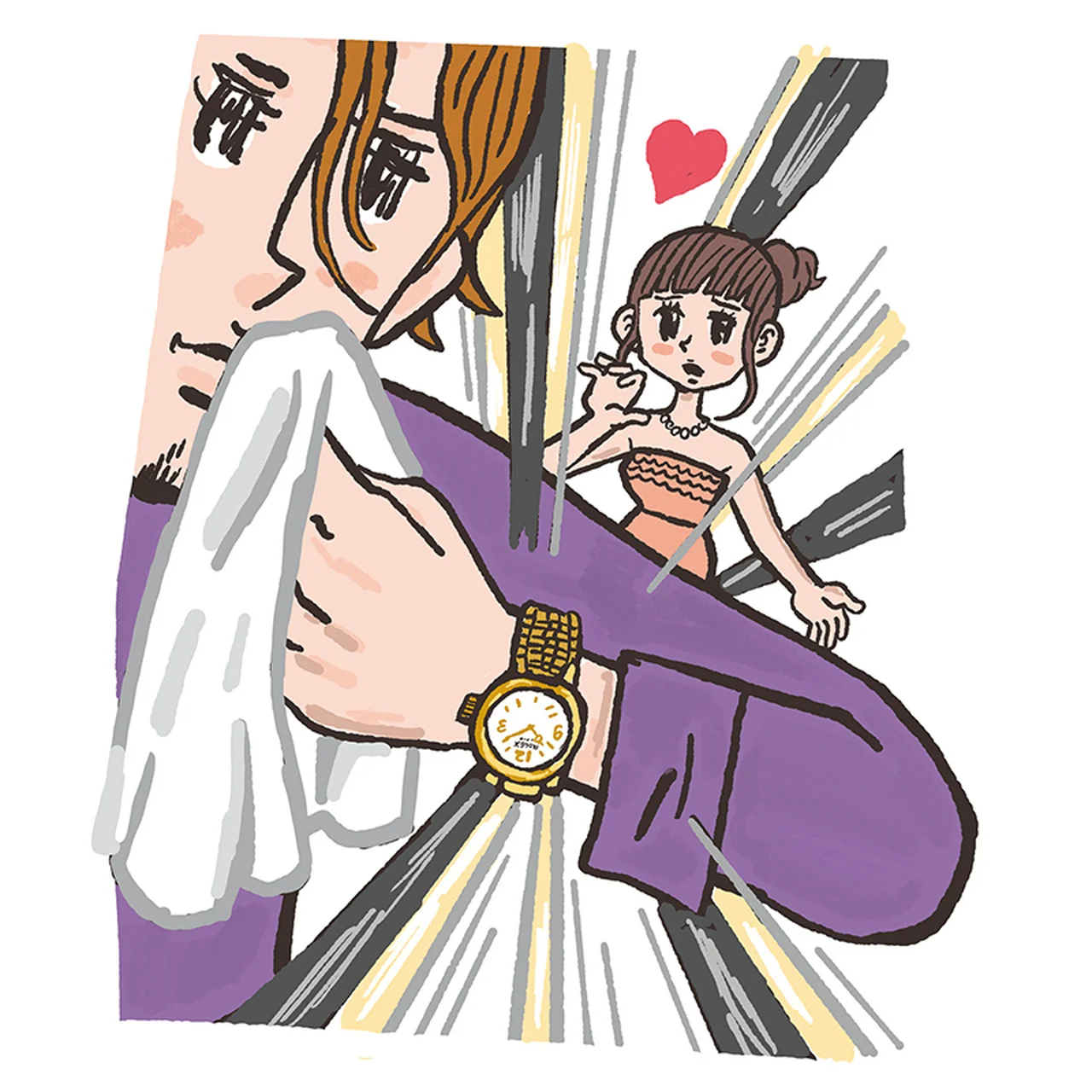 コマが小さいと華やかになる イラスト