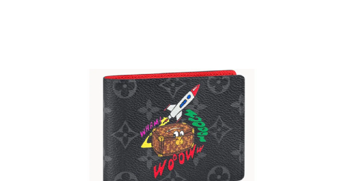 【popなデザイン】LOUIS VUITTON - 折りたたみ財布 カラフルで心躍る♪】ルイヴィトン 折りたたみ財布 (Louis