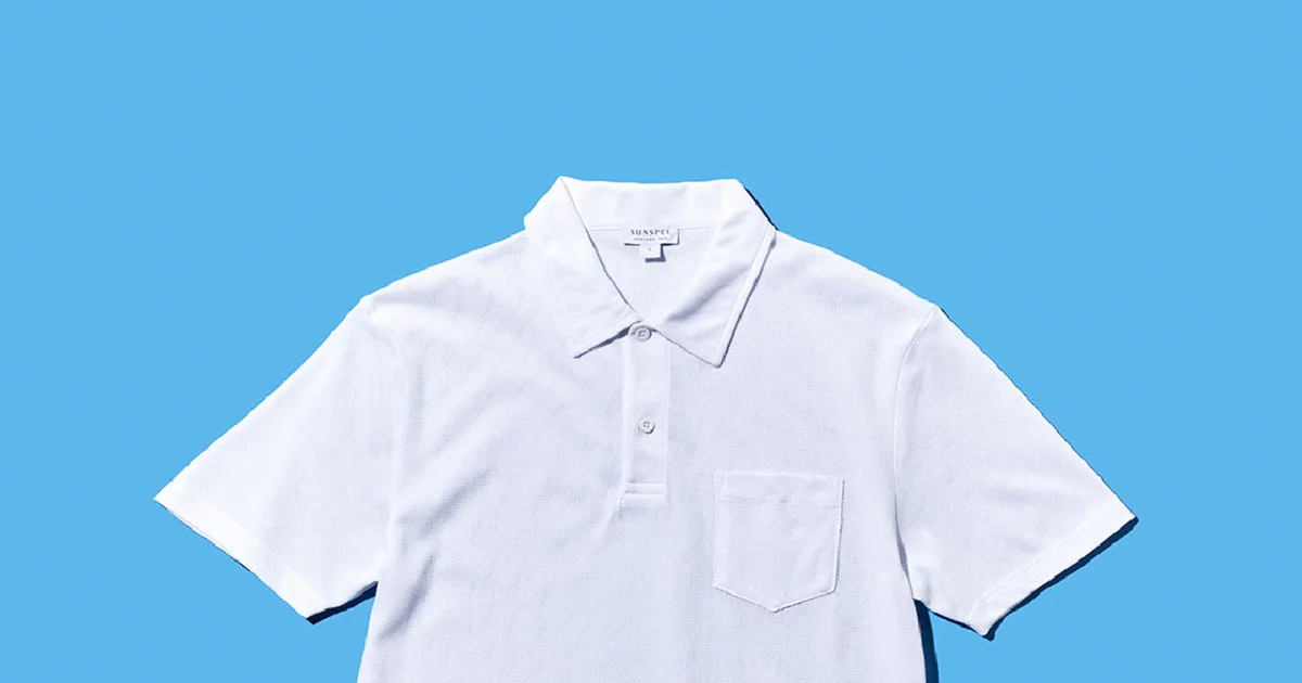 【美品】SUNSPEL ポロシャツ 白　リヴィエラ リヴィエラポロシャツ （White）| Sunspel