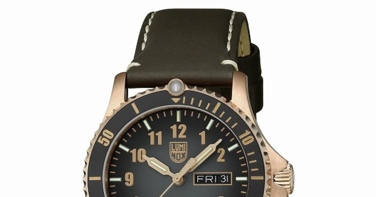 ニンナ NINNA ルセン LUSEN 美品 限定500本】経年変化を楽しめるブロンズ素材の腕時計。「ルミノックス