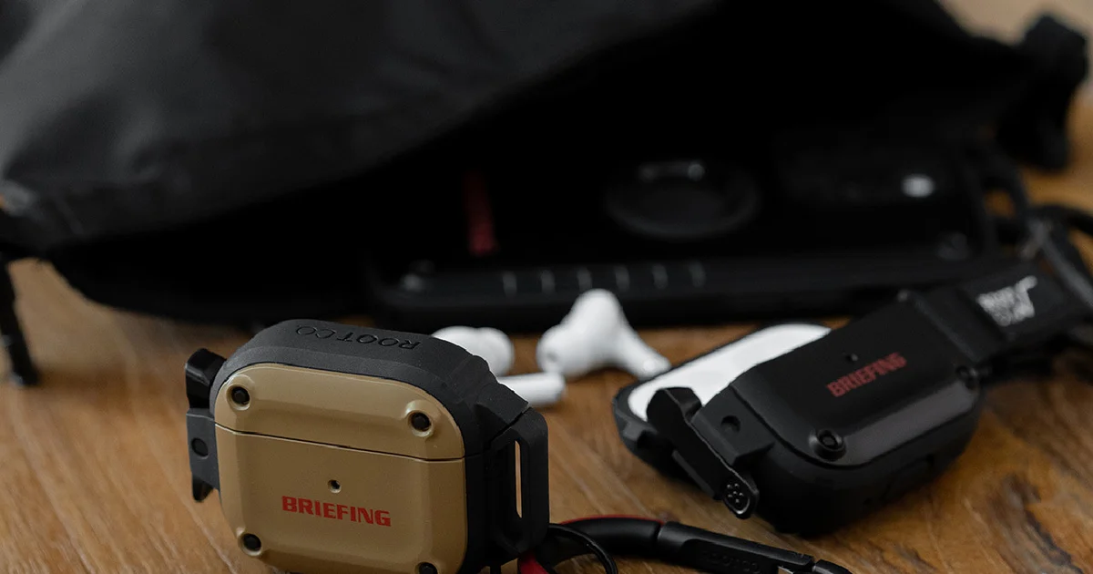 Airpods pro 第一世代とBRIEFING ROOT.COケース BRIEFING × ROOT CO.」コラボレーション、米国MIL規格準拠の耐