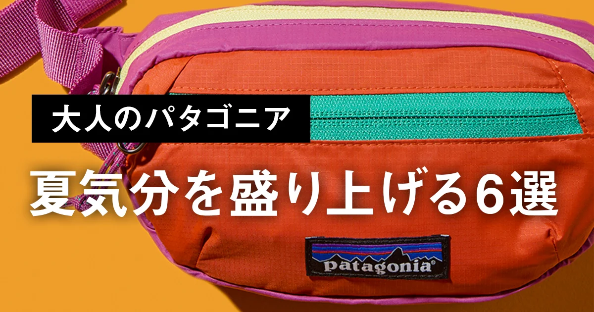 大人のパタゴニア】夏気分を盛り上げる6選。名品ミニバッグのカラフル