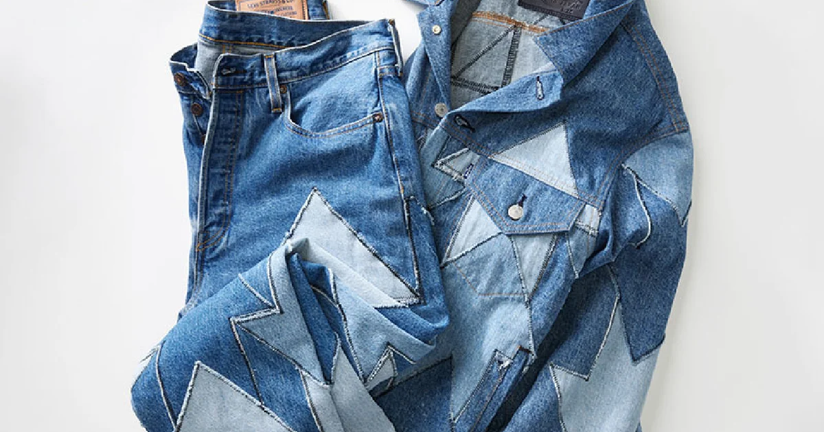 デニムモザイクアート リーバイス levis 501 世界501本限定