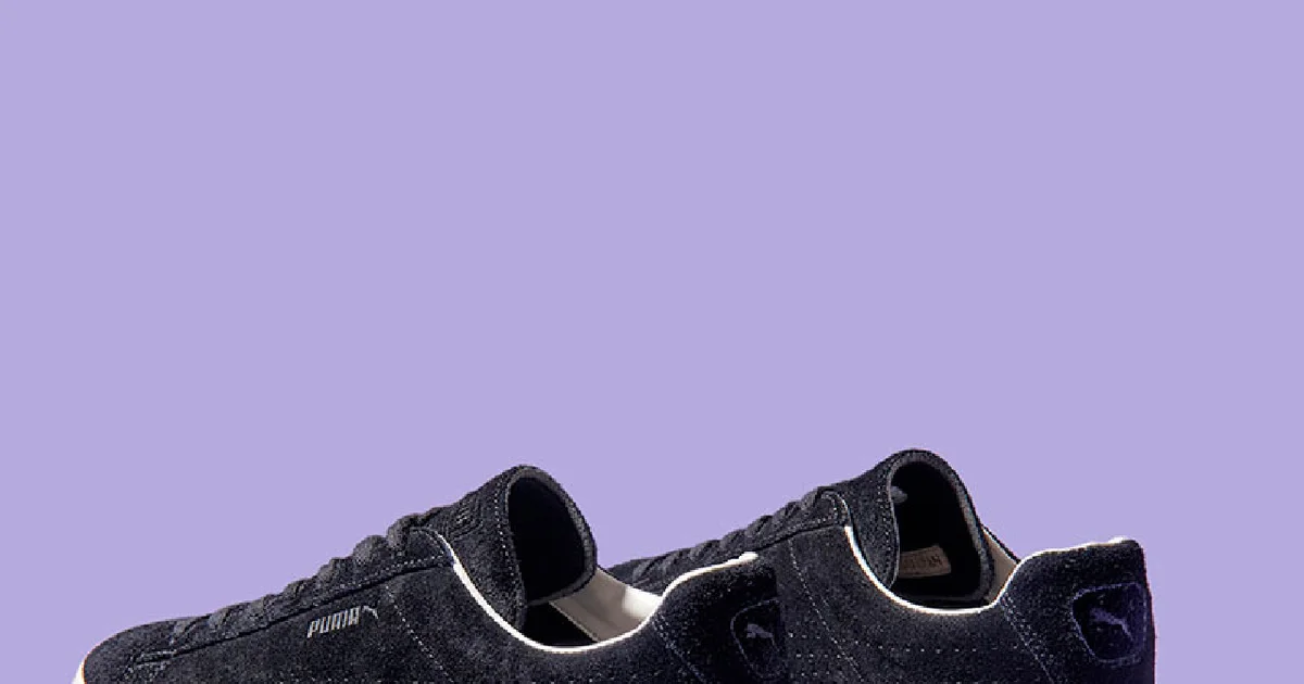 最新セレクトショップ別注】黒一色のプーマ スウェード、デサントの